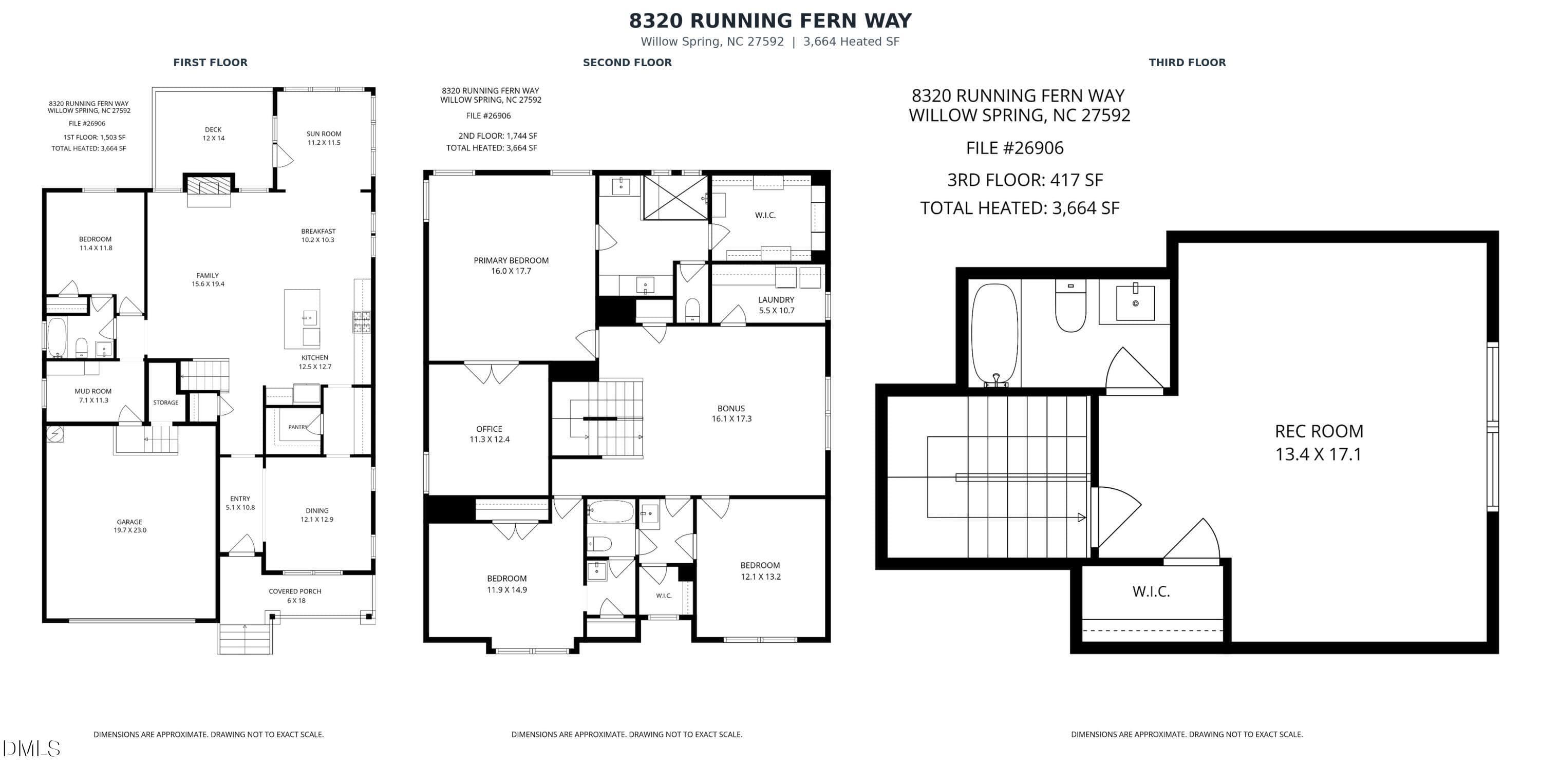 8320_Running_Fern_Way_All_3_Floor_Plans - 8320 Running Fern Way, Willow Springs, NC 27592, Willow Springs