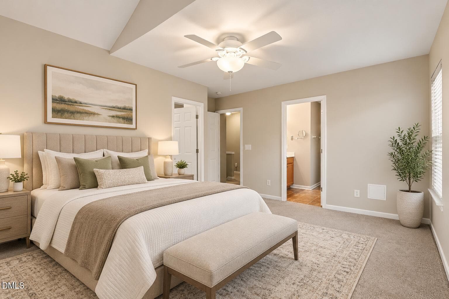Cozy Neutral Master Bedroom Retreat - 324 Old Mill Village Drive, Apex, NC 27502