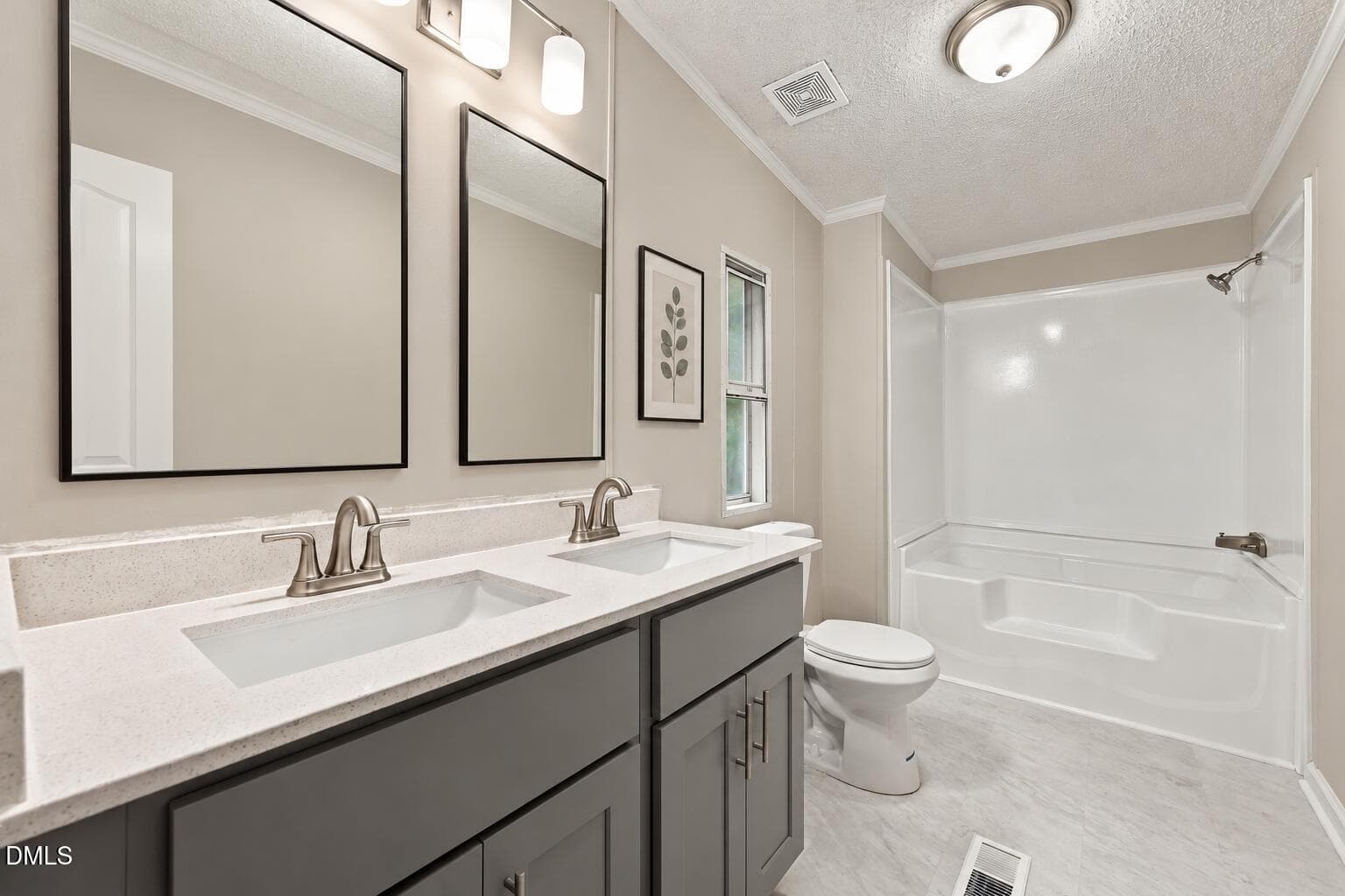 Double vanity with modern framed mirrors - 484 Valley Forge Way S, Cameron, NC 28326, Cameron