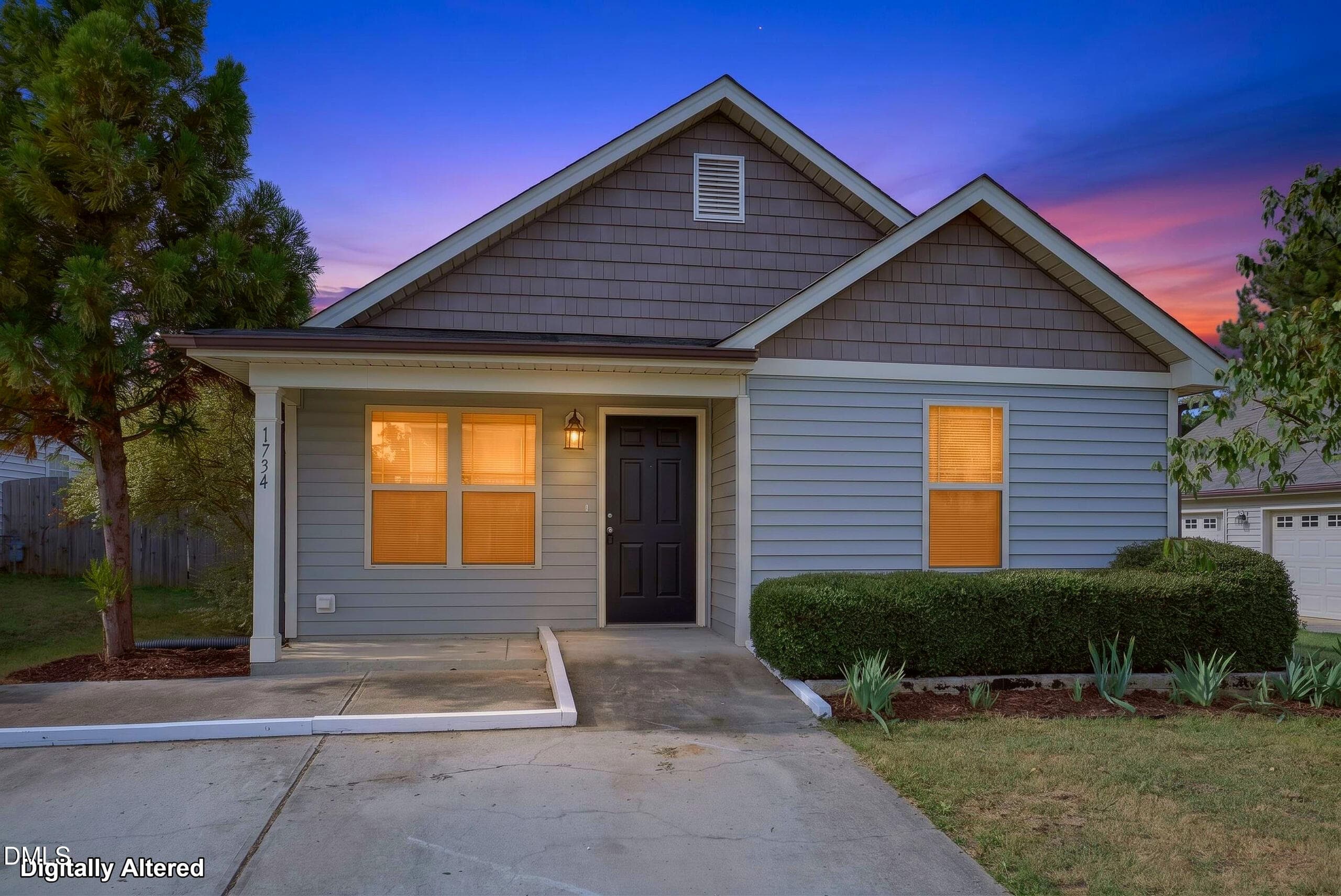 004__B5A1075_twilight - 1734 Great Bend Drive, Durham, NC 27704