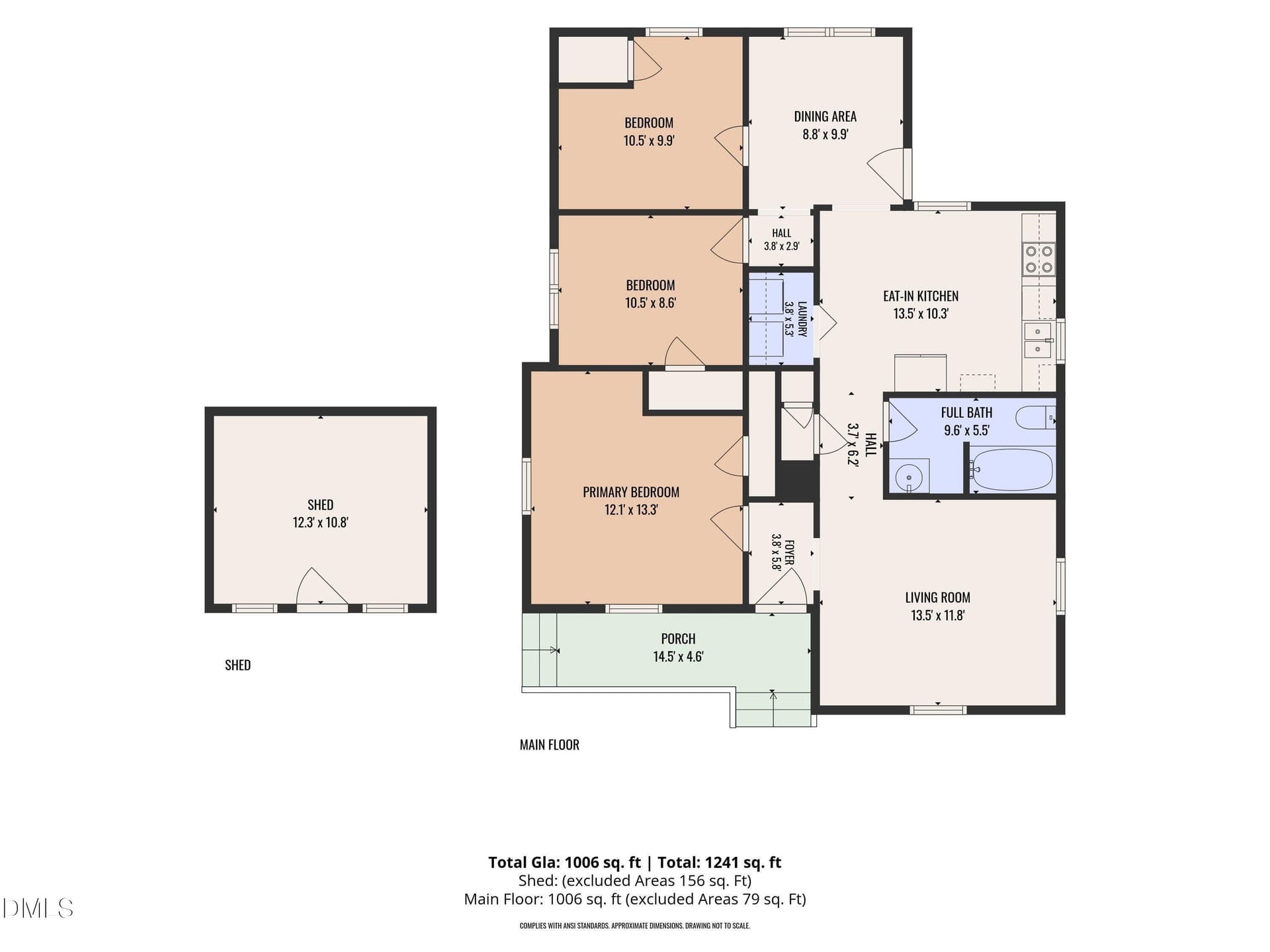 Floor Plan-524 Branch St - 524 Branch Street, Raleigh, NC 27601