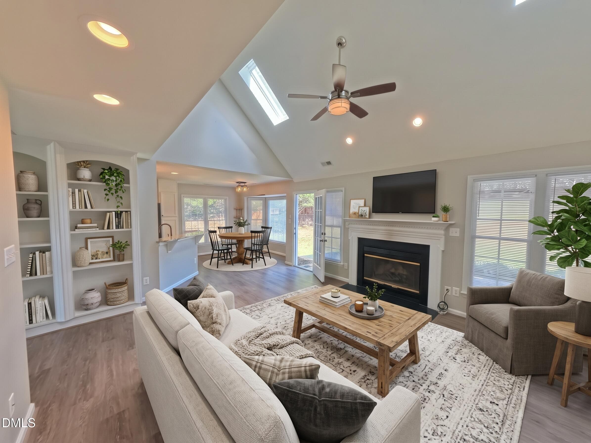 living room virtual stage - 5201 Sutter Way, Raleigh, NC 27613