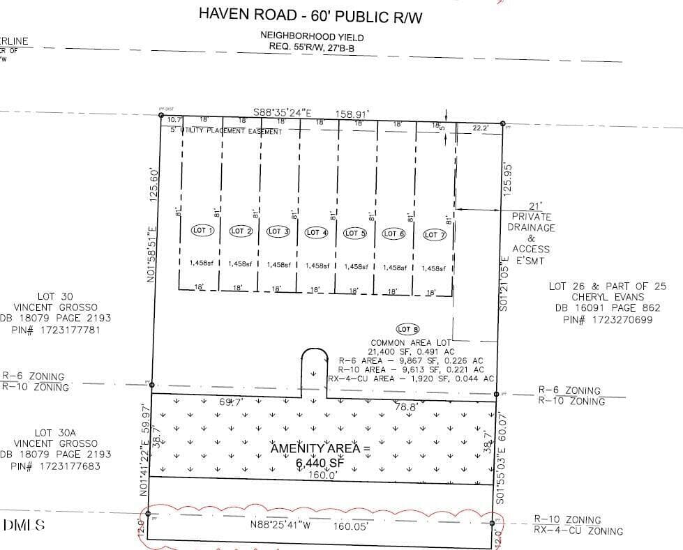 Site Plan - 2918 Haven Road, Raleigh, NC 27610