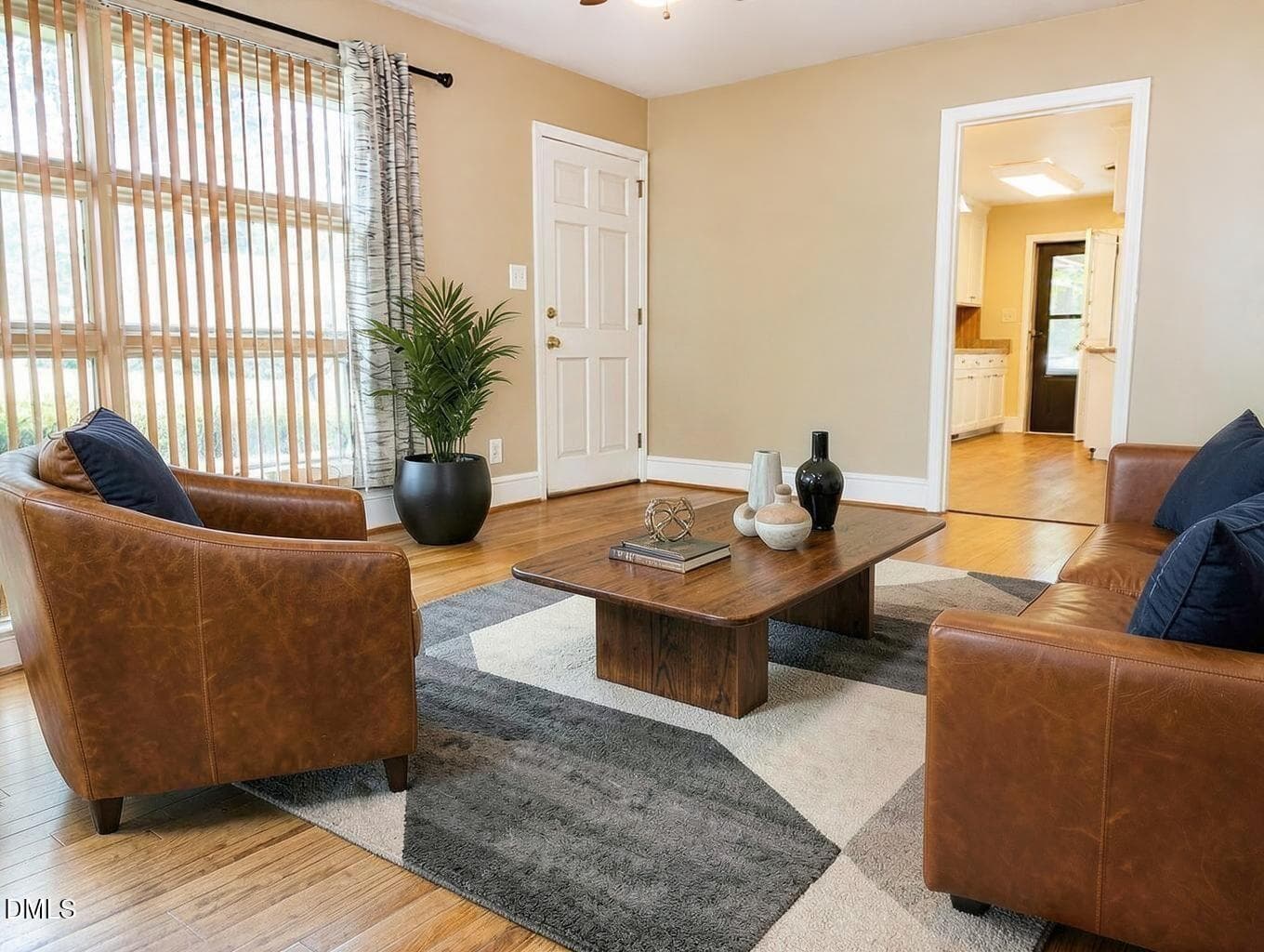 Watson living room enhanced and staged - 123 Watson Drive, Henderson, NC 27536, Henderson