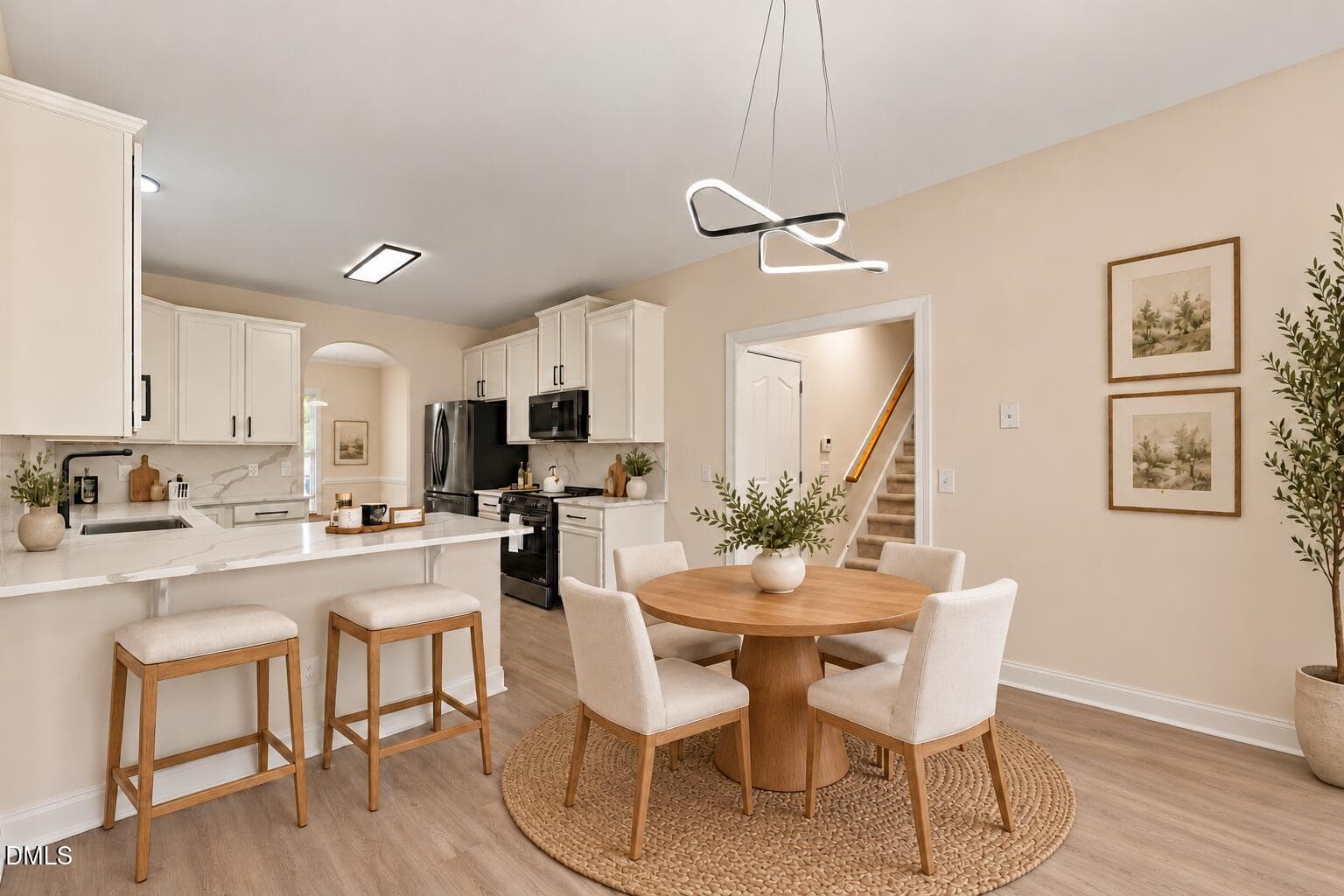 Breakfast Area_ Virtually Staged - 1721 Gracechurch Street, Wake Forest, NC 27587, Wake Forest