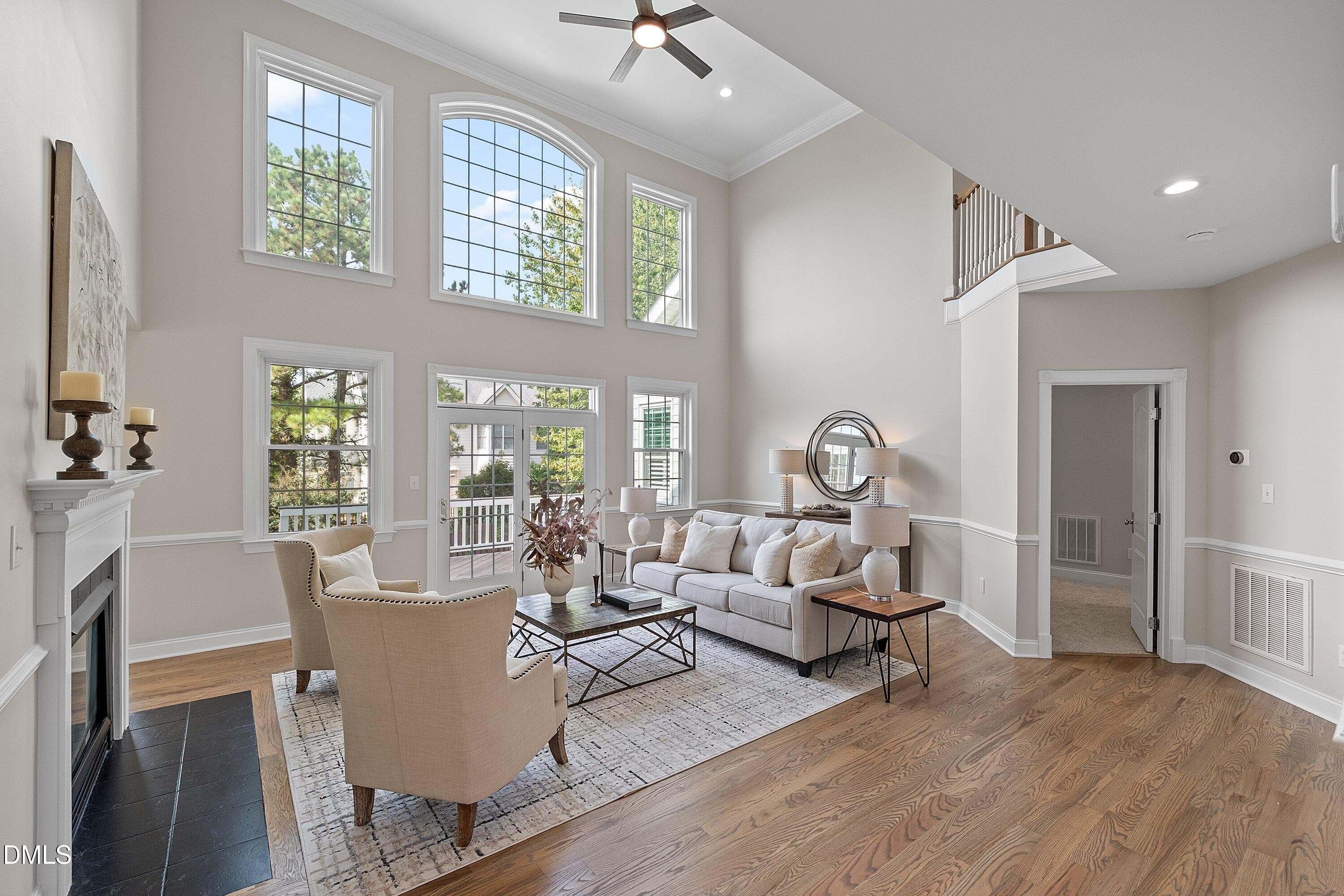 Living Room access to Primary Suite - 9113 Mission Hills Court, Raleigh, NC 27617, Raleigh