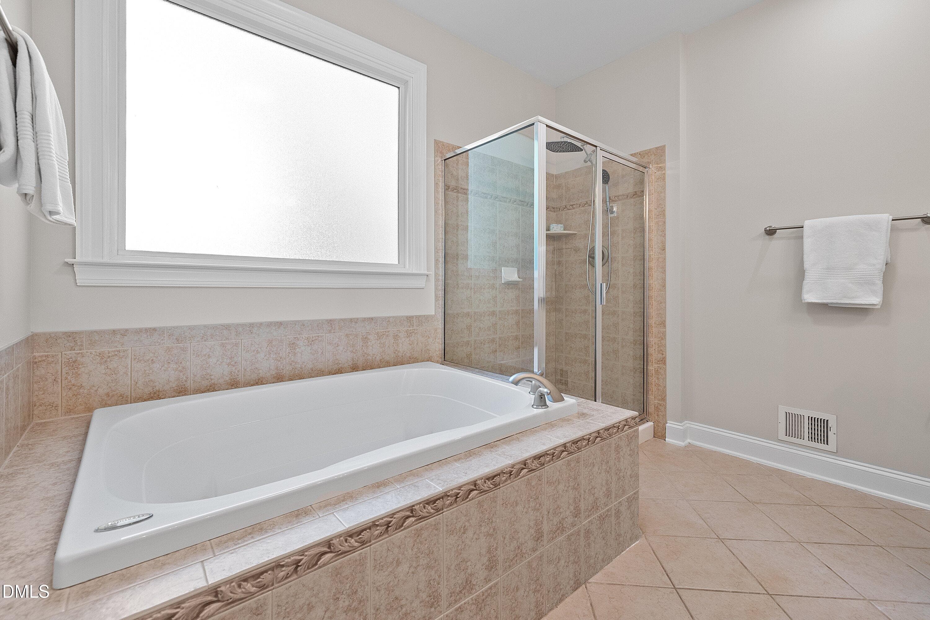 Primary Spa Bathroom - 9113 Mission Hills Court, Raleigh, NC 27617, Raleigh
