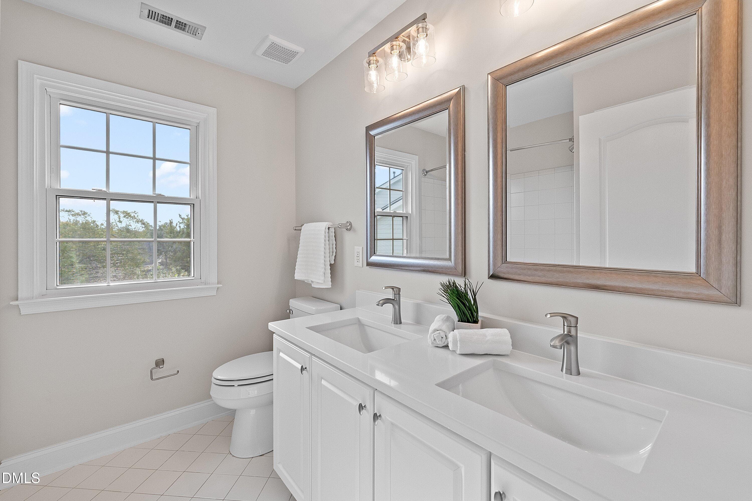Second Floor Guest Bathroom] - 9113 Mission Hills Court, Raleigh, NC 27617, Raleigh