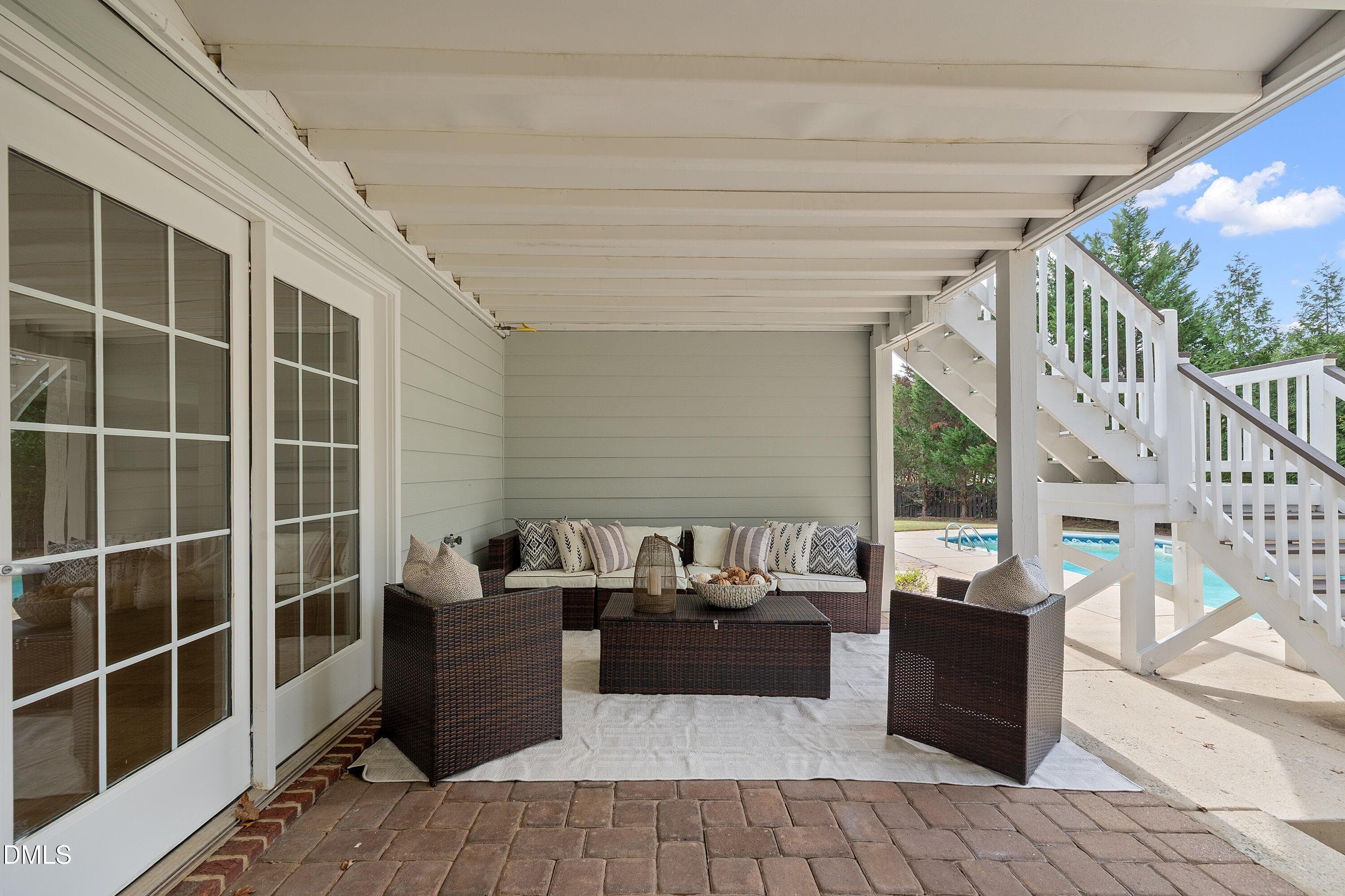 Lower Covered Patio - 9113 Mission Hills Court, Raleigh, NC 27617, Raleigh
