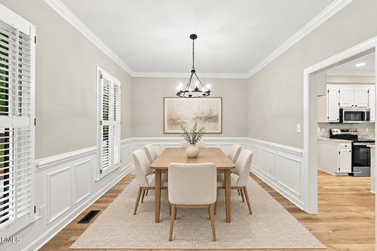 Bright transitional dining room - 6324 Hampton Ridge Road, Raleigh, NC 27603