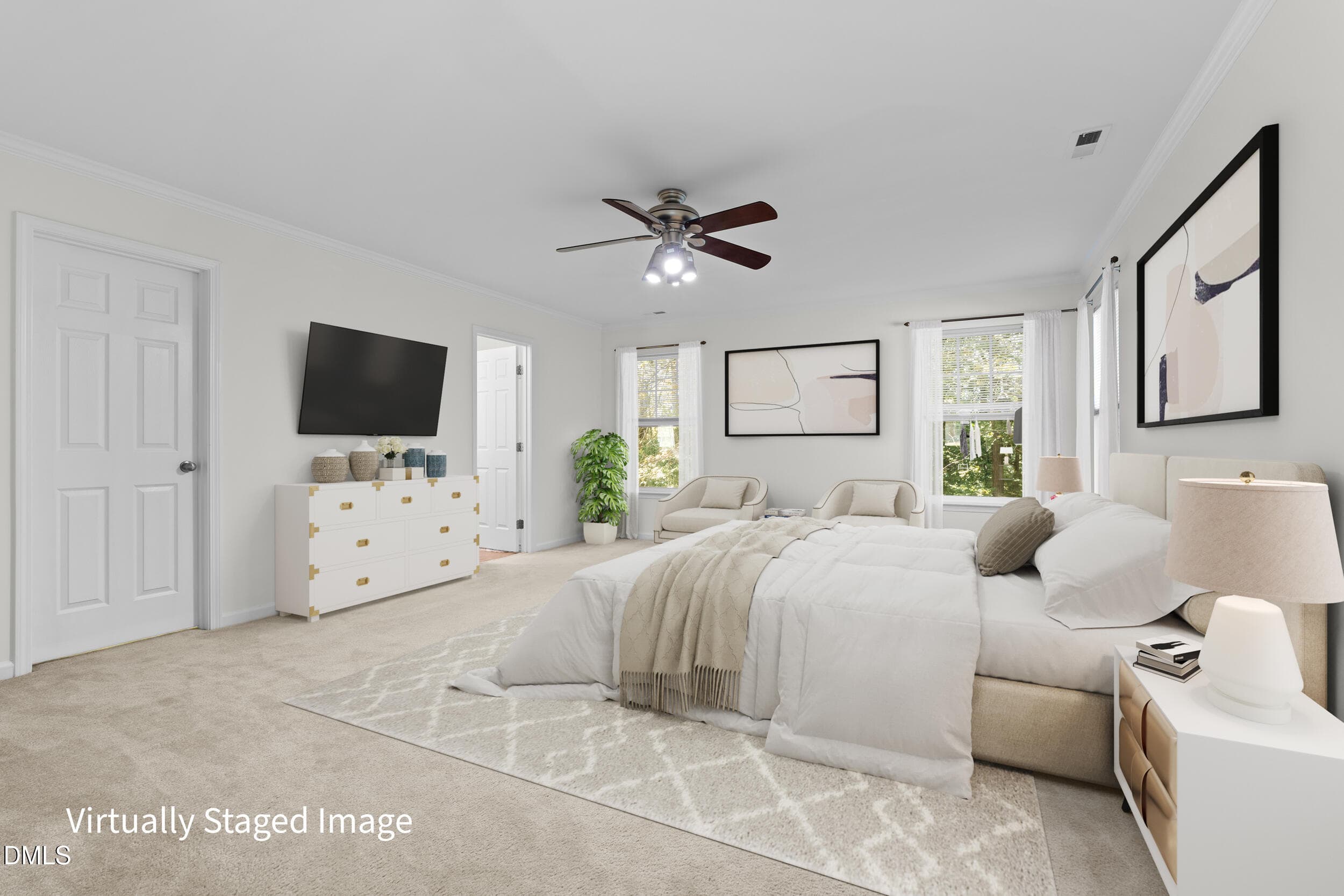 8_virtual staging Primary Bedroom - 2116 Old Rosebud Drive, Knightdale, NC 27545, Knightdale
