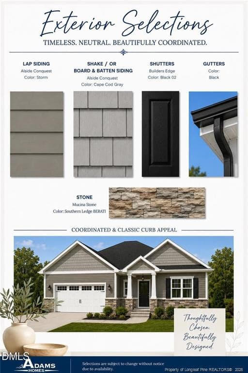 Exterior Color Selection - 104 Galway Road, Lillington, NC 27546