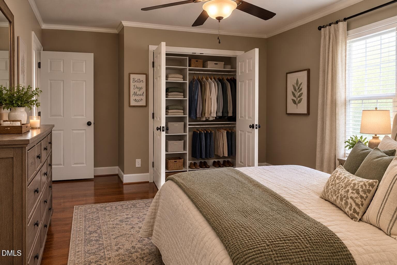 Cozy Neutral Bedroom with Organized Clos - 1691 Holly Grove Road, Benson, NC 27504