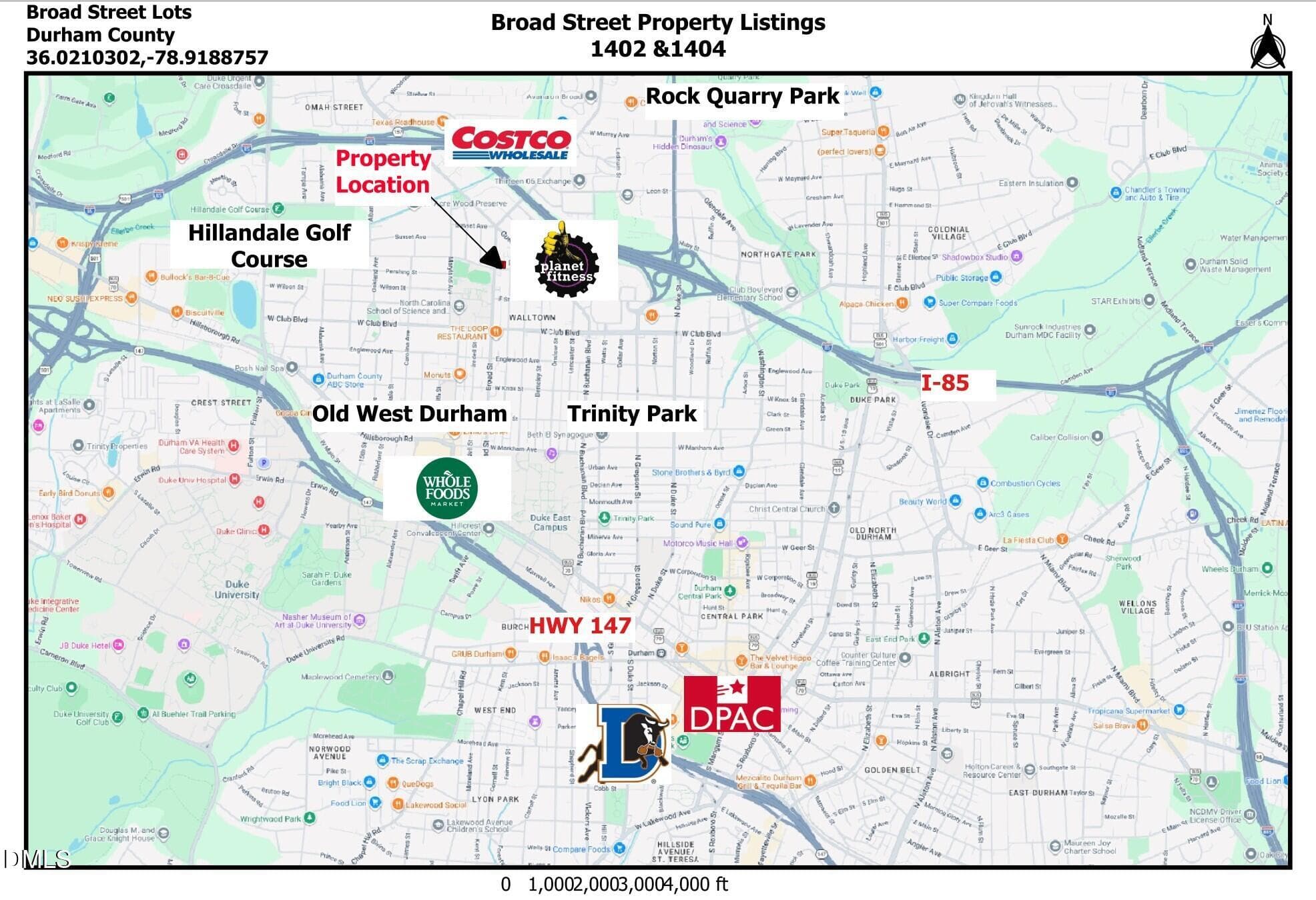 Location Map2 - 1402 Broad Street, Durham, NC 27705