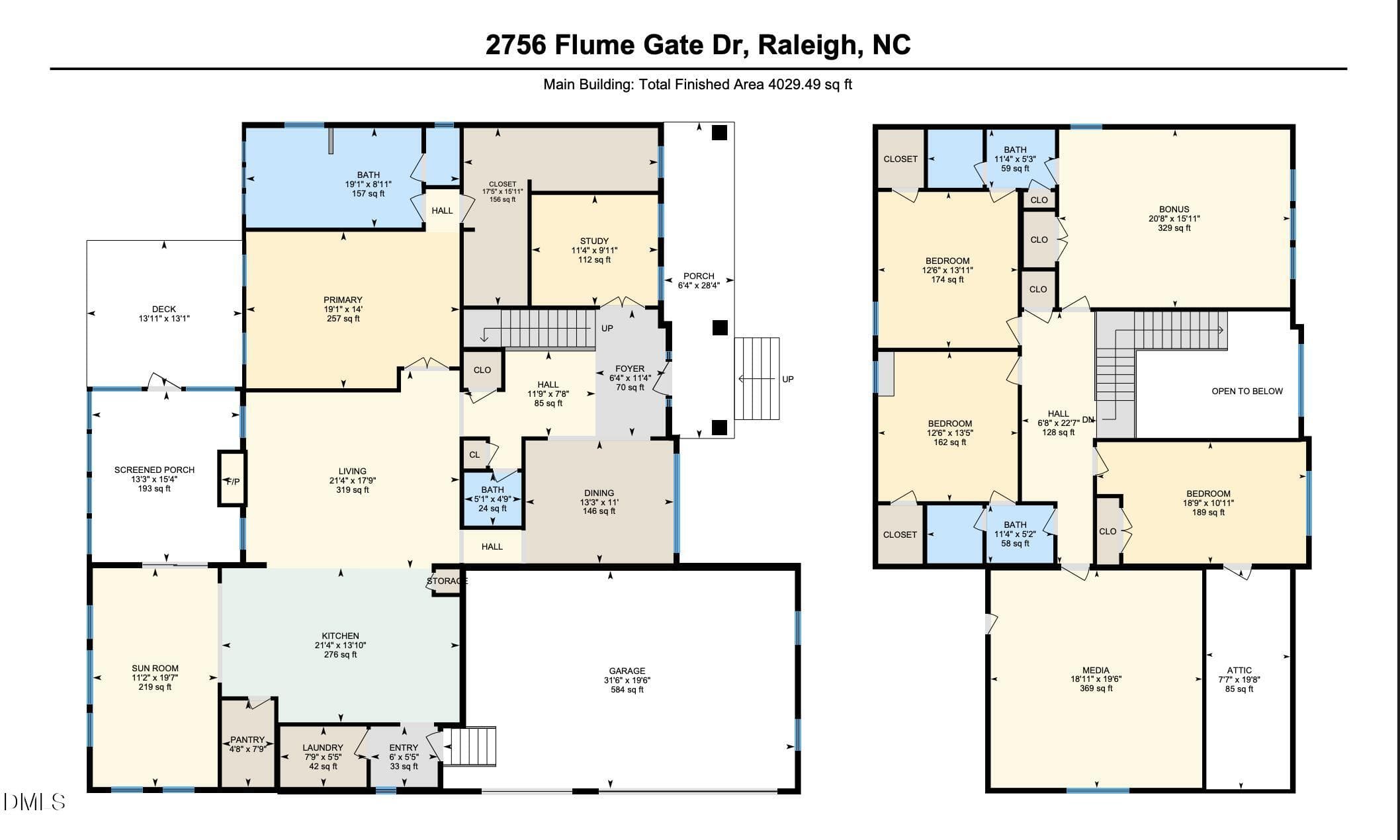 Floor plan - 2756 Flume Gate Drive, Raleigh, NC 27603
