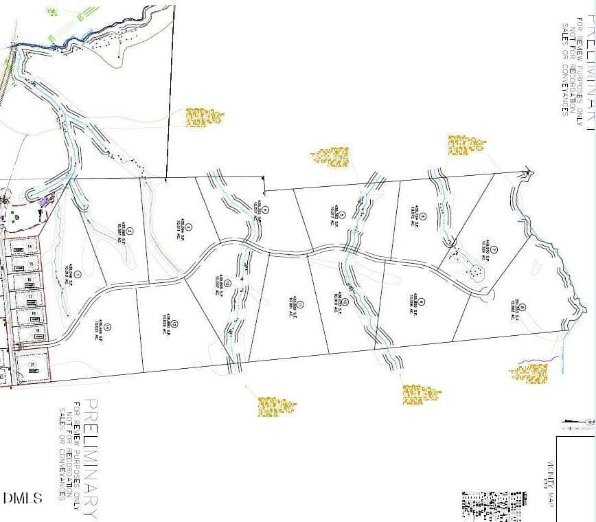 Prelim map for lots - topo - 4447 Poppy Mallow Lane, Oxford, NC 27565