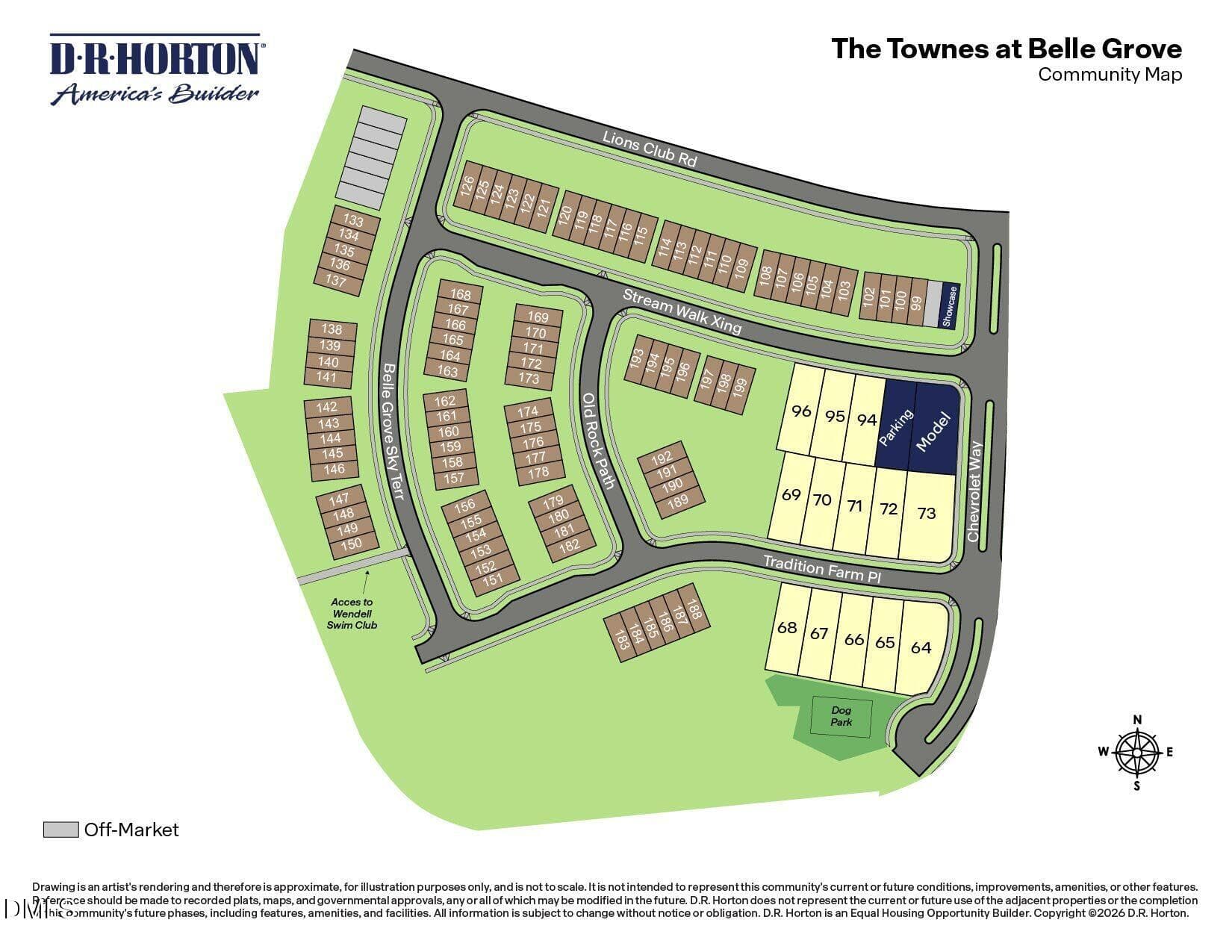 THE TOWNES AT BELLE GROVE SITE MAP - 533 Stream Walk Crossing, Wendell, NC 27591