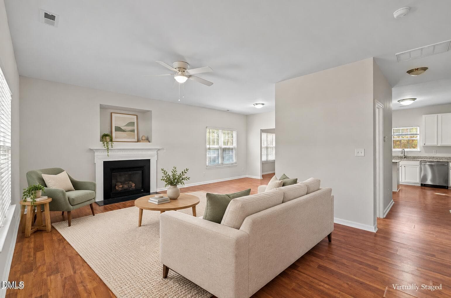 204 Cline Falls Living Room 1, lightly s - 204 Cline Falls Drive, Holly Springs, NC 27540, Holly Springs