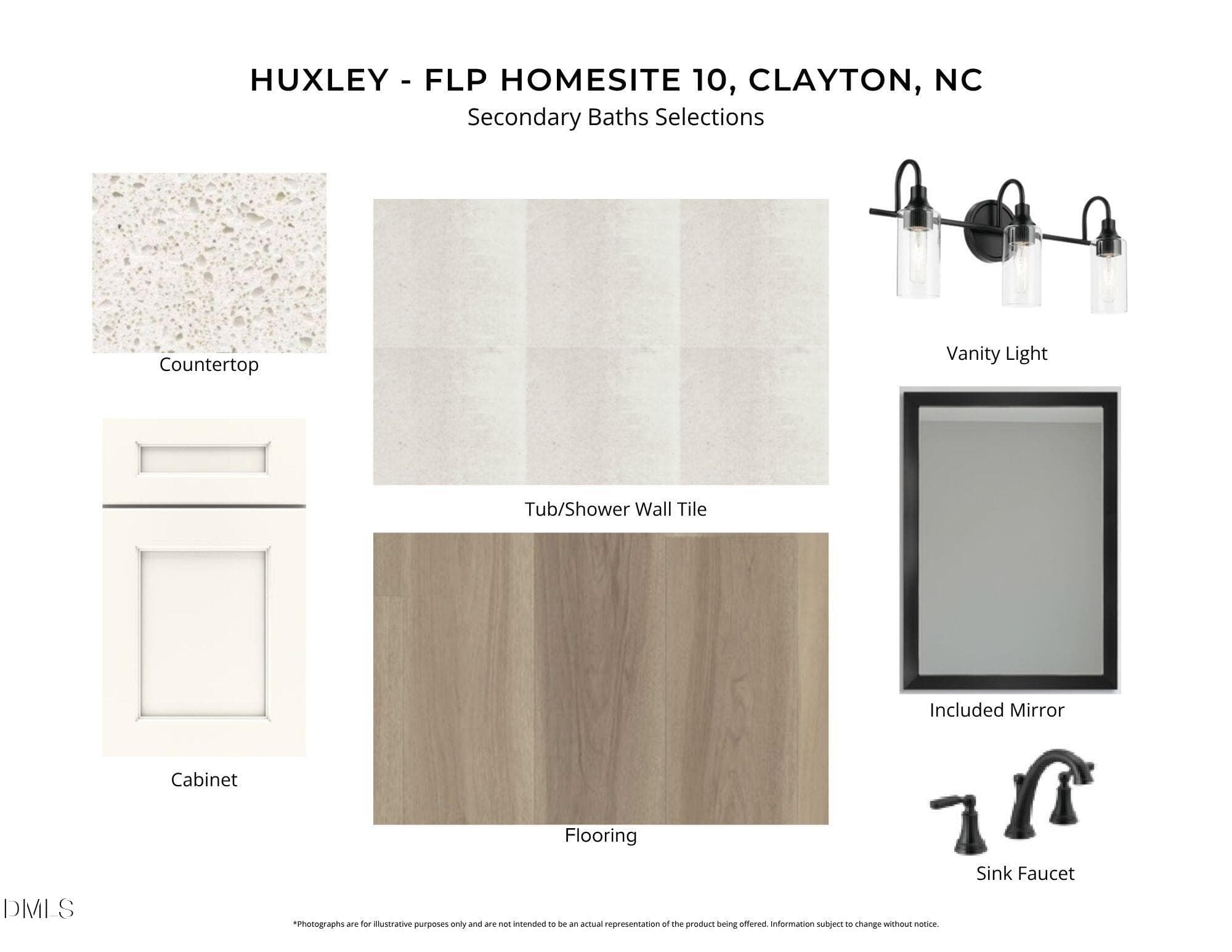 FLP 10 - SECONDARY BATHS SELECTIONS - 26 Ogden Circle, Clayton, NC 27527