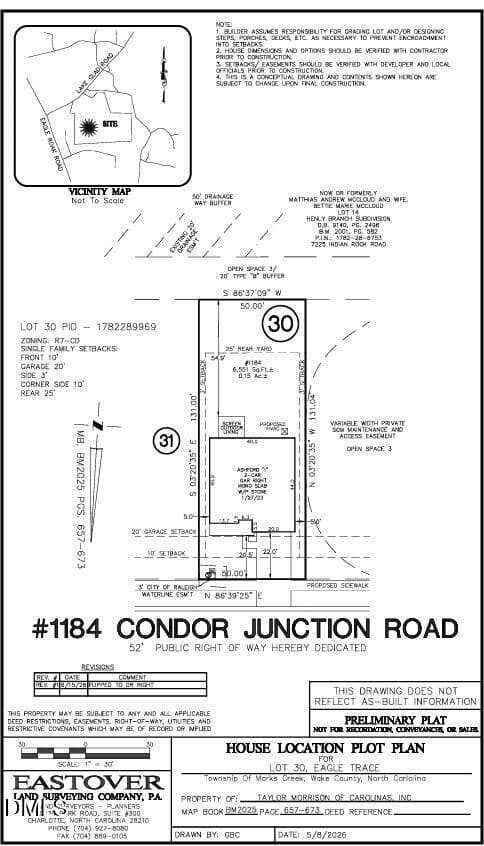 Plot Plan - 1184 Condor Junction Road, Wendell, NC 27591, Wendell
