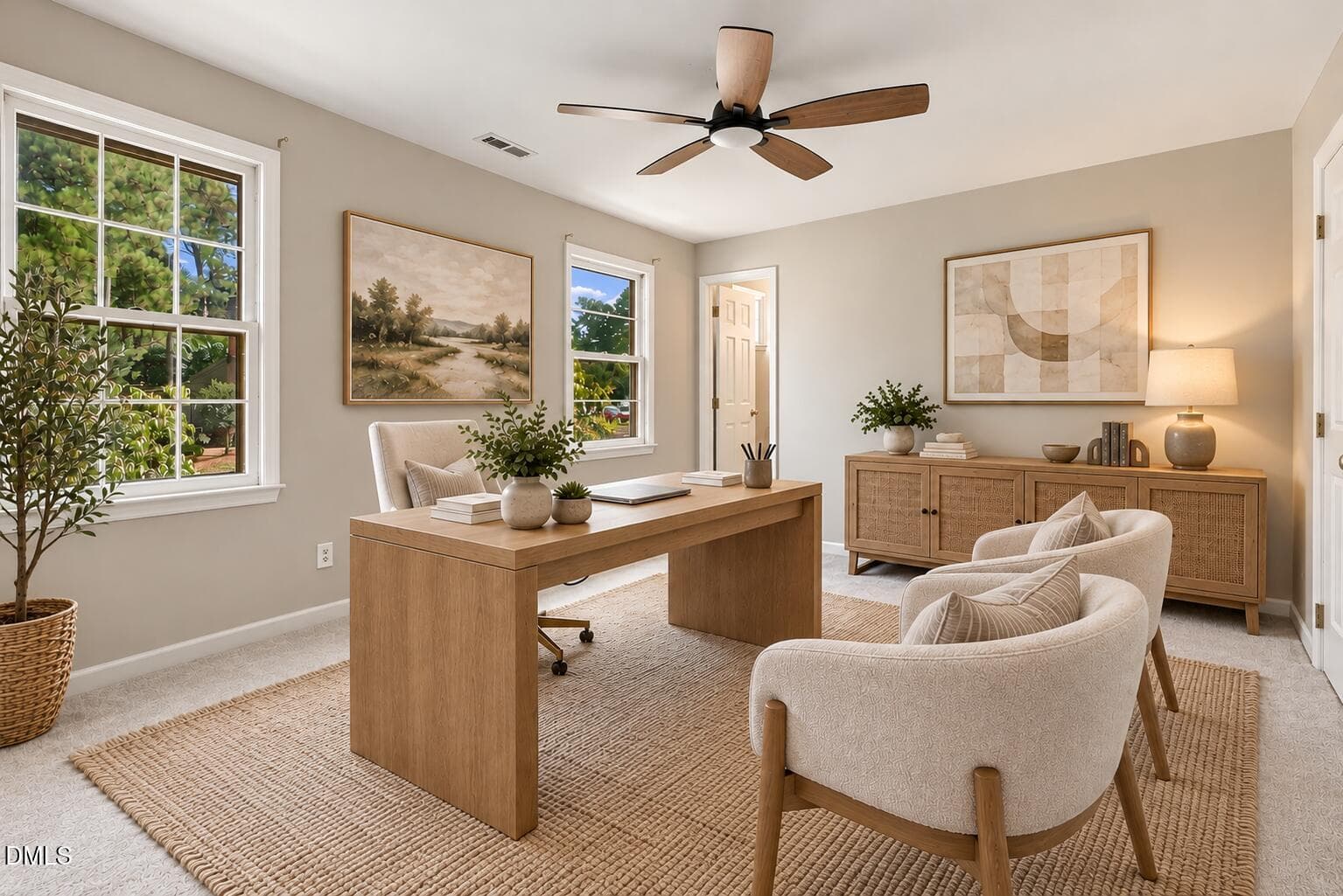 Cozy Neutral Home Office Retreat - 902 Albany Court, Raleigh, NC 27615