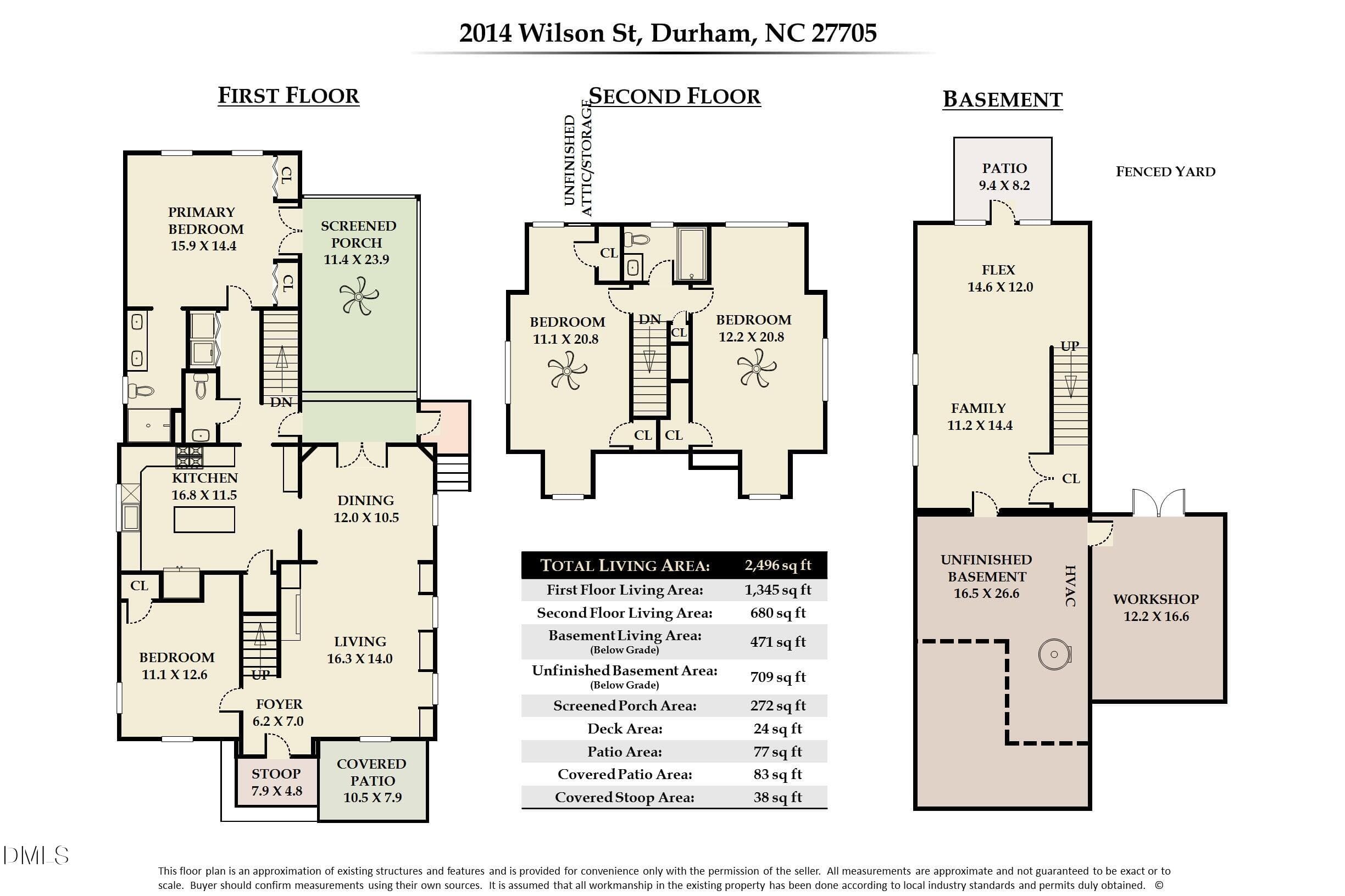 Floor Plan - MLS Photos (90) - 2014 Wilson Street, Durham, NC 27705, Durham