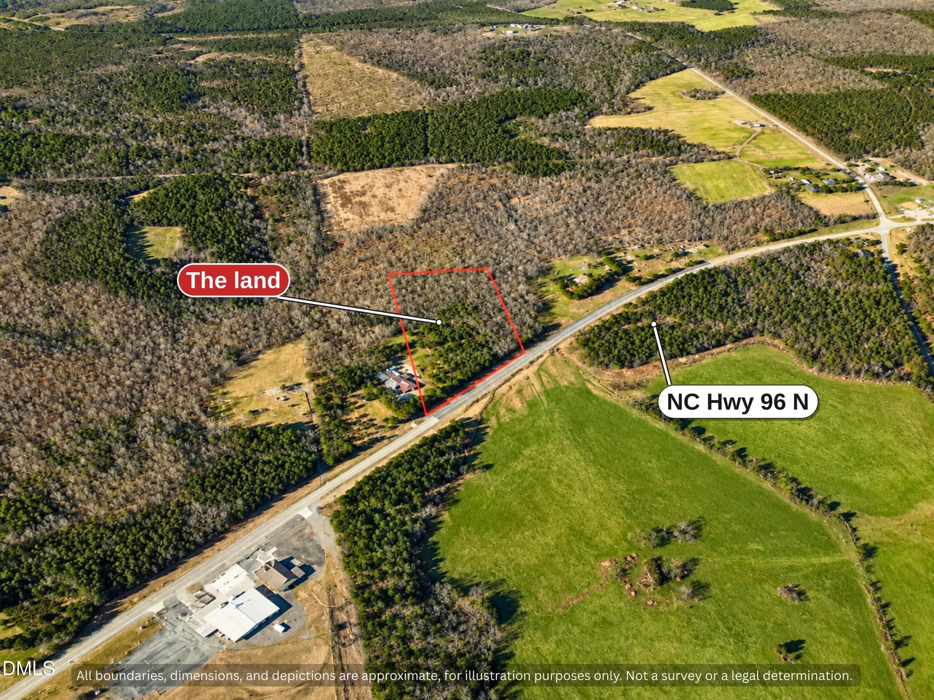 3D Aerial of Granville County NC Land - 8619 Nc-96, Oxford, NC 27565