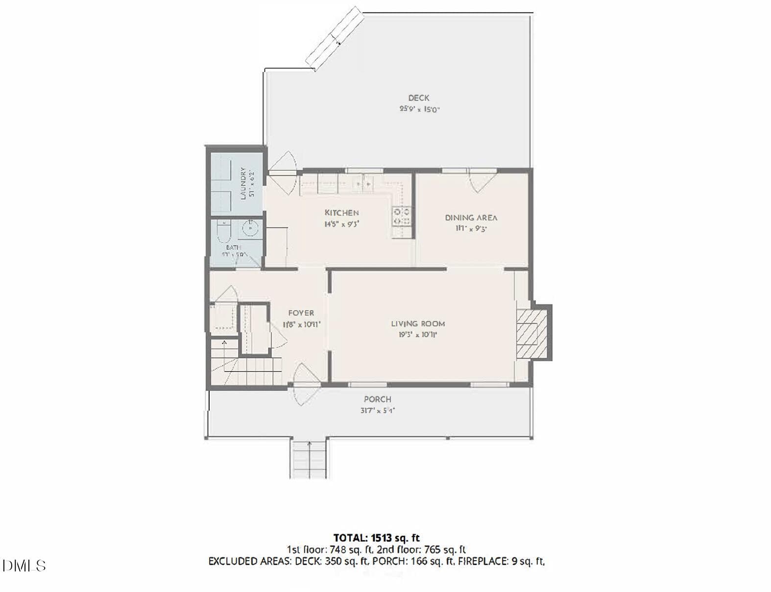 downstairs - 109 Burkwood Lane, Raleigh, NC 27609