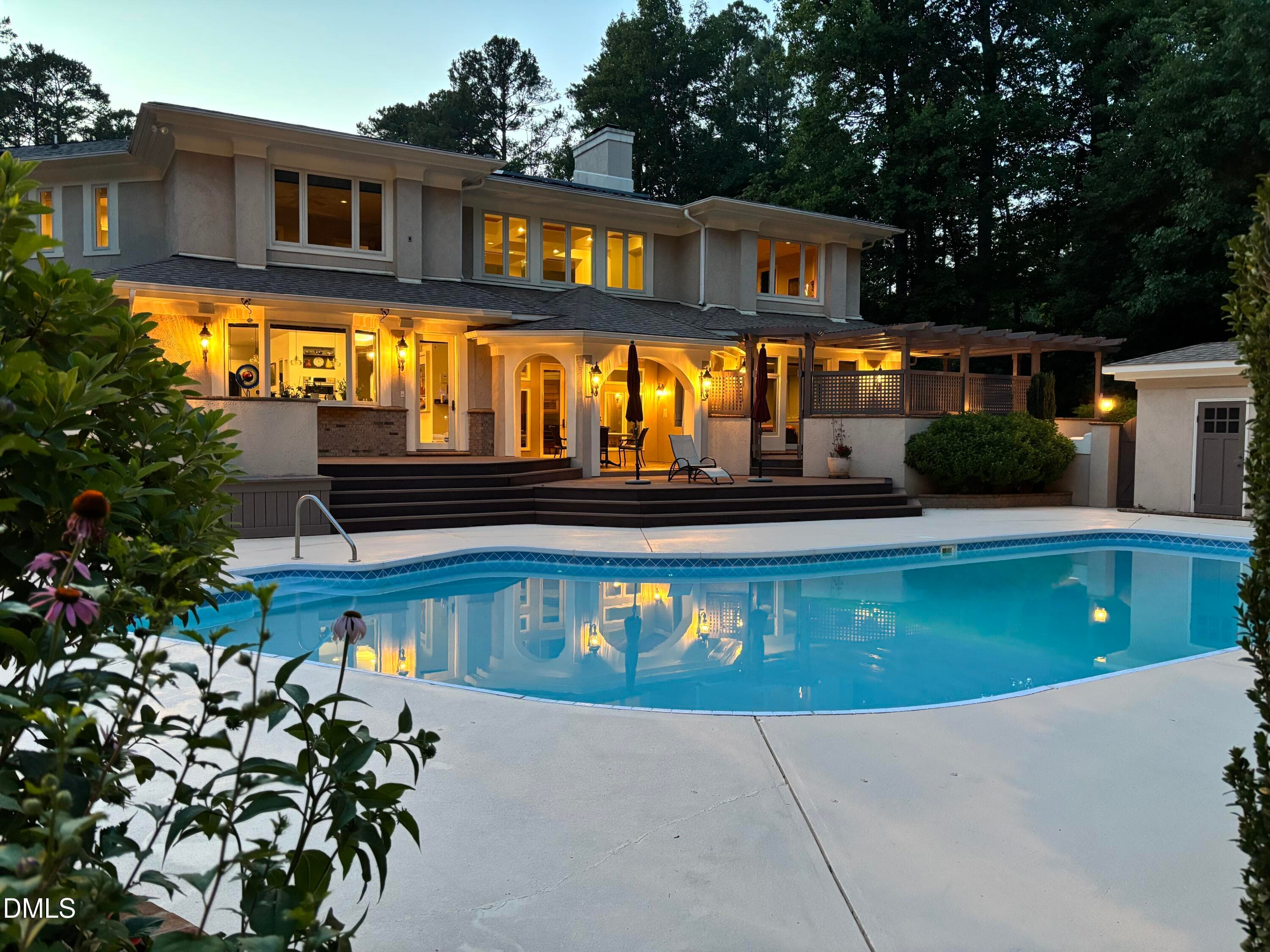Twilight Pool - 801 Oxbow Crossing Road, Chapel Hill, NC 27516, Chapel Hill