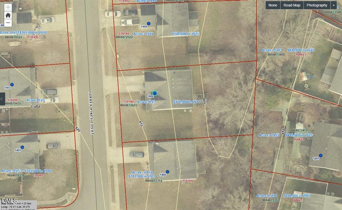 GIS Info - 1402 Torrey Pines Court, Mebane, NC 27302, Mebane