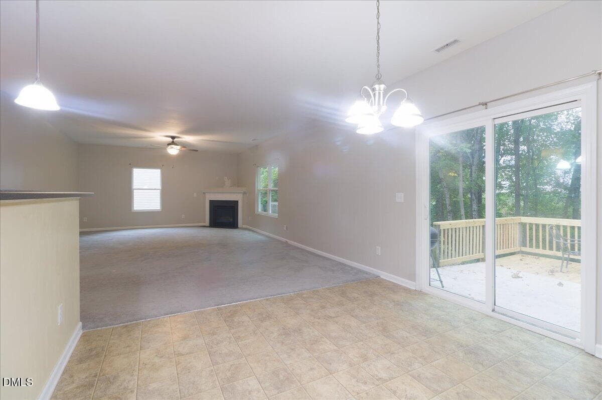 Living room & Breakfast nook - 1402 Torrey Pines Court, Mebane, NC 27302, Mebane