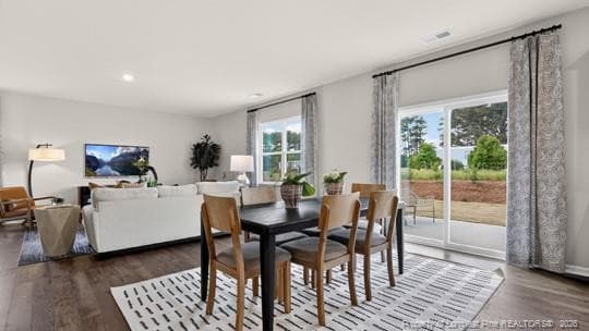 DINING AREA AND REAR PATIO DOORS - 87 Firehawk Drive, Spring Lake, NC 28390