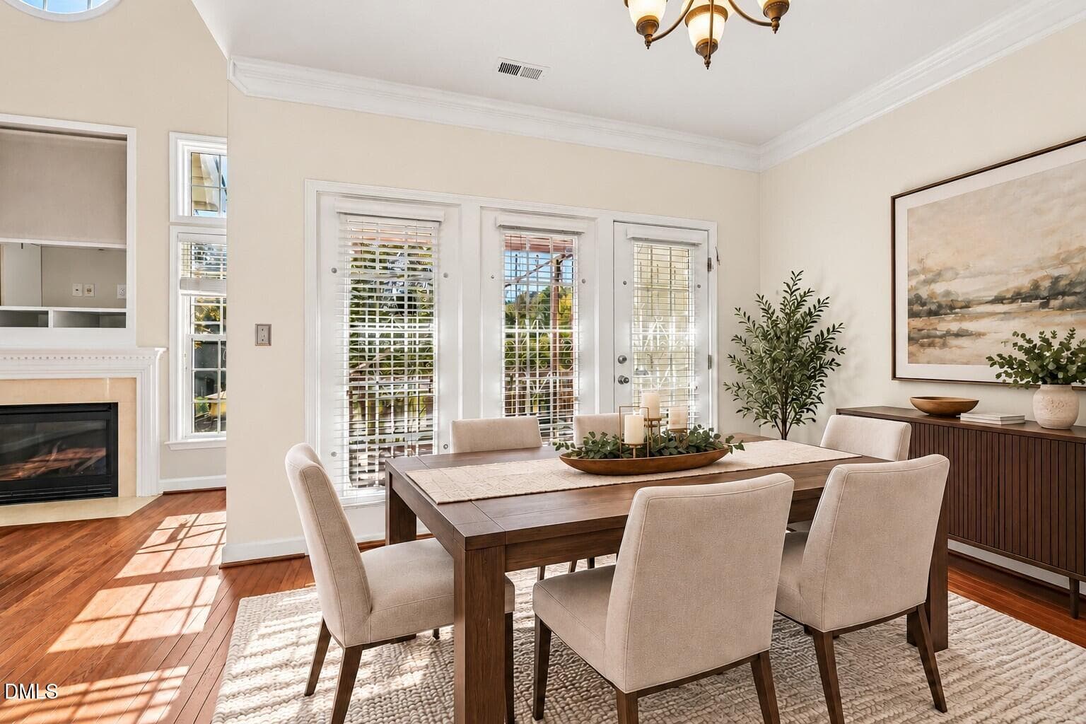 Sunlit Cream Transitional Dining Room (1 - 858 Saratoga Drive, Durham, NC 27704