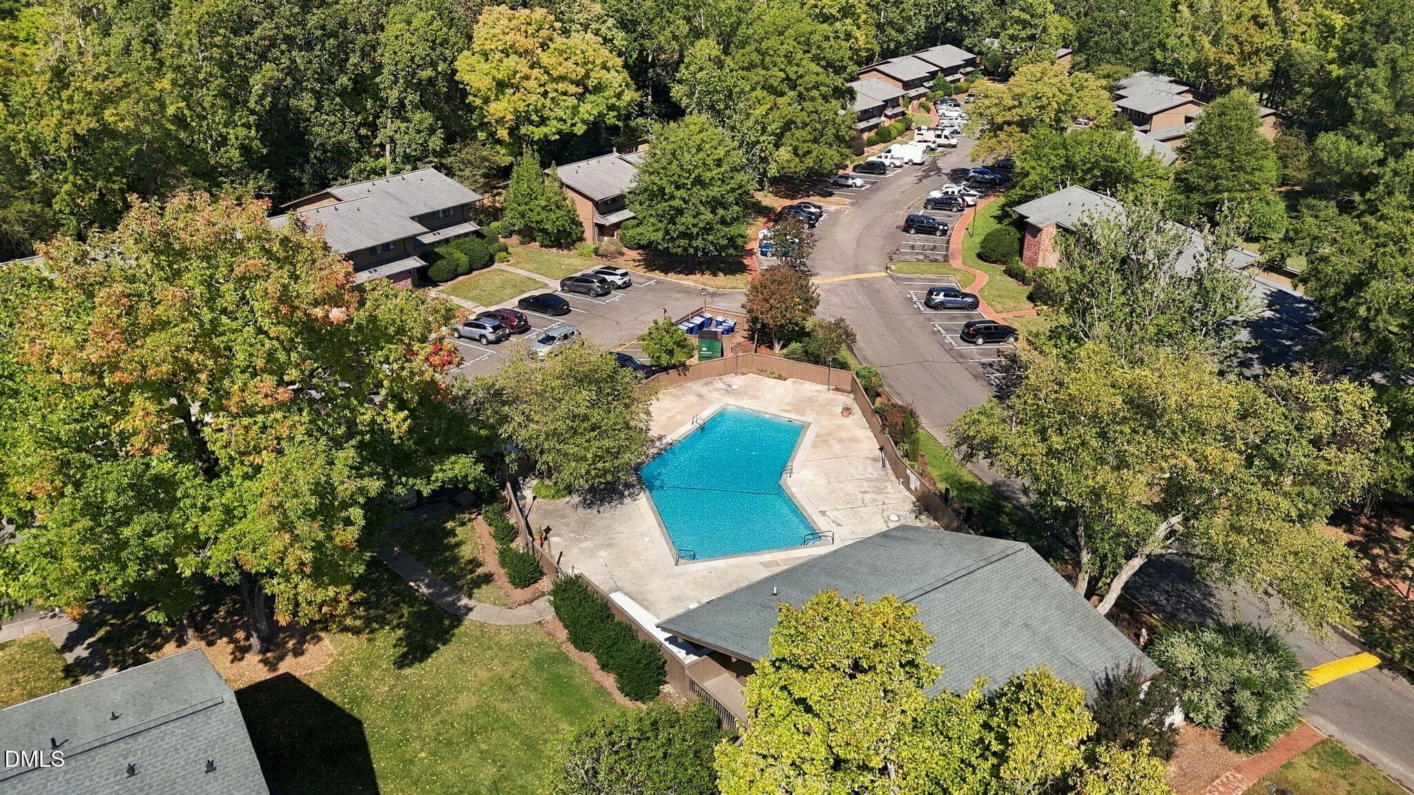 Aerial shot of pool - 305 Oak Tree 305, Chapel Hill, NC 27517, Chapel Hill