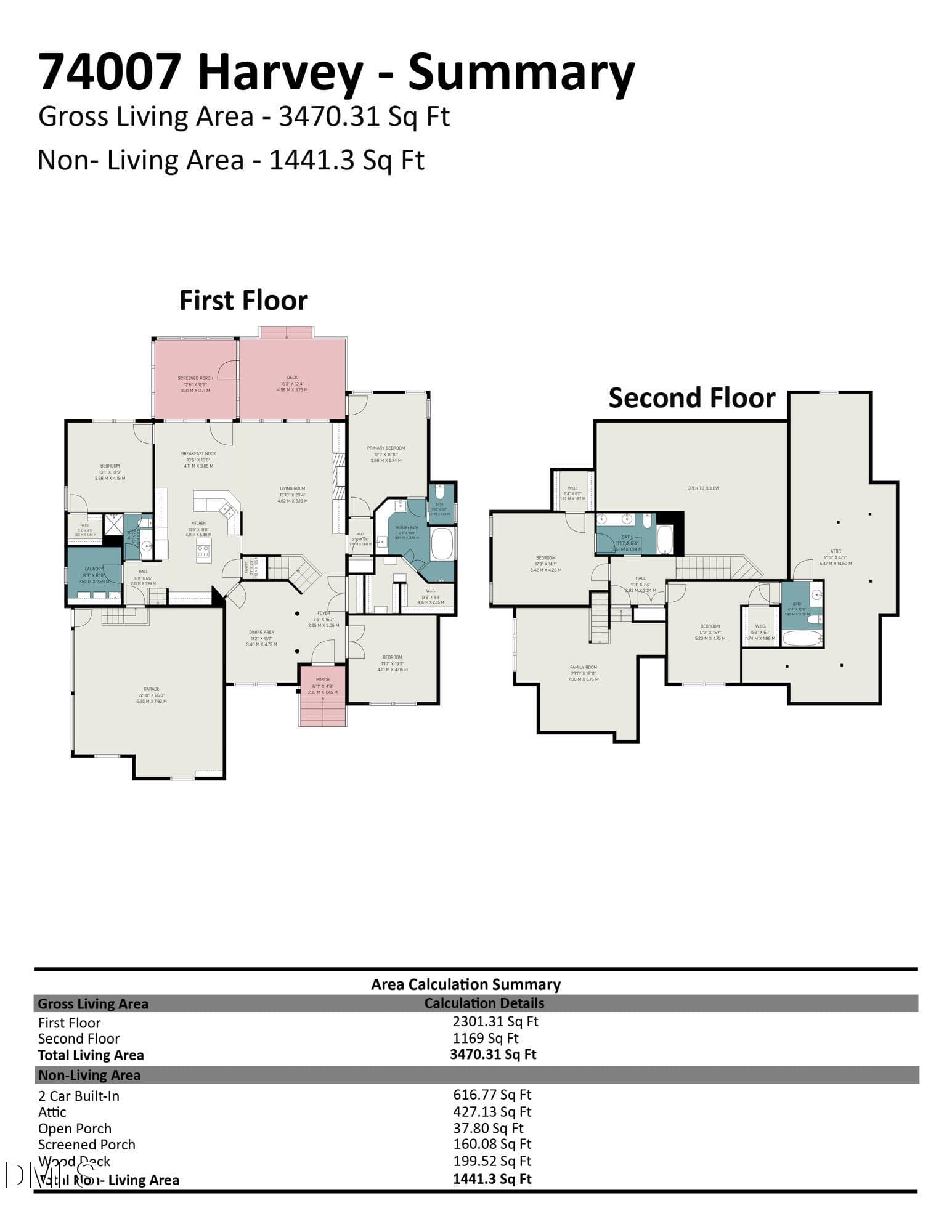 74007_harvey_-_summary floor plan - 74007 Harvey, Chapel Hill, NC 27517, Chapel Hill