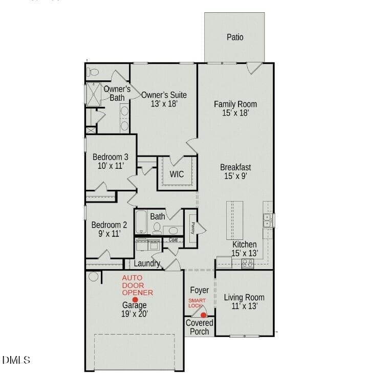 Floor Plan - 222 Parlay Place, Vass, NC 28394, Vass