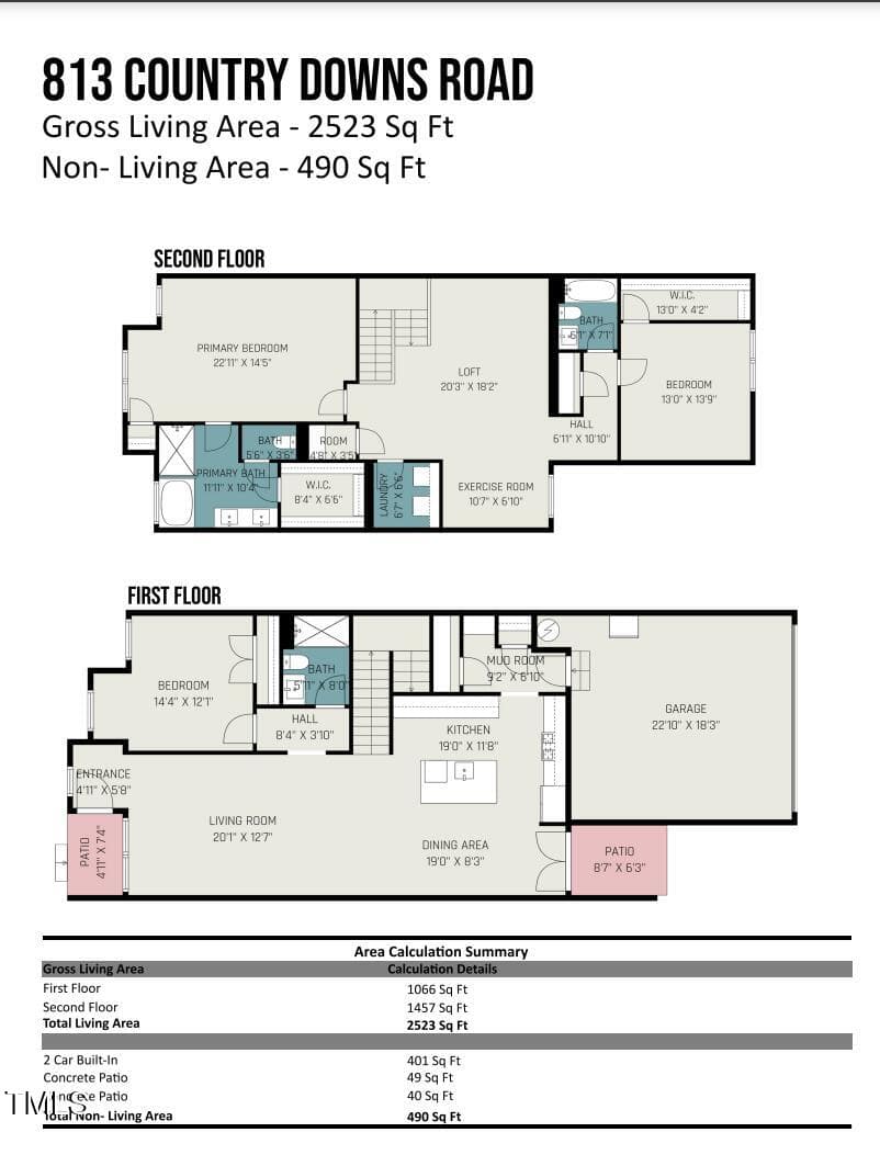 Floorplan - 813 Country Downs Road, Wake Forest, NC 27587