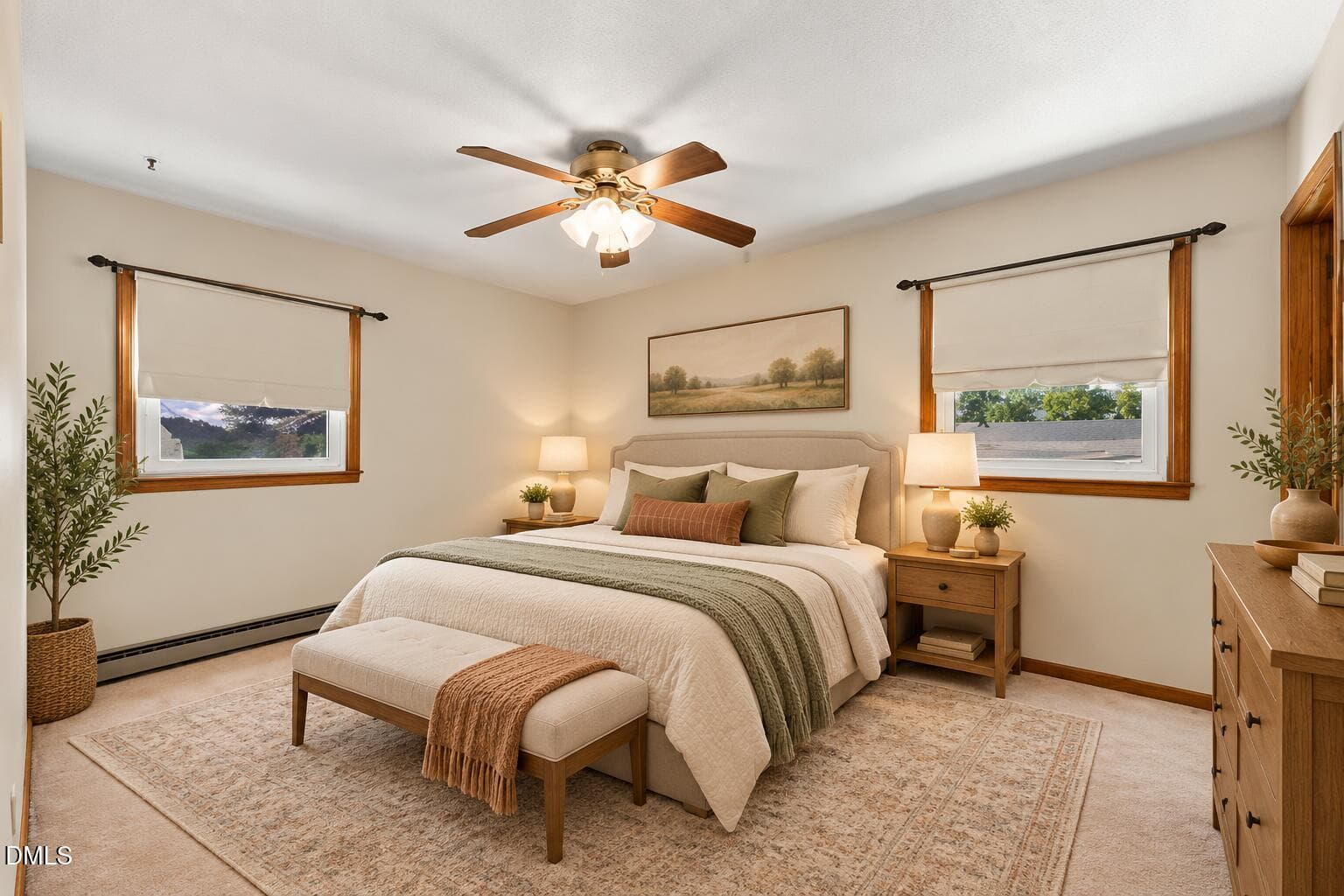 staged-primary-bedroom - 208 Aloha Drive, Graham, NC 27253, Graham