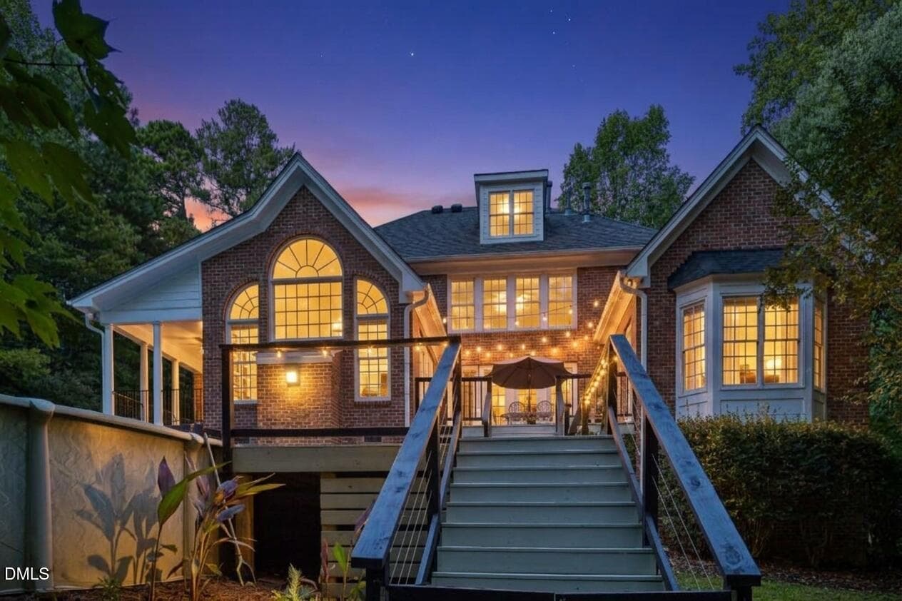 twilight rear tynewind - 7524 Tynewind Drive, Wake Forest, NC 27587