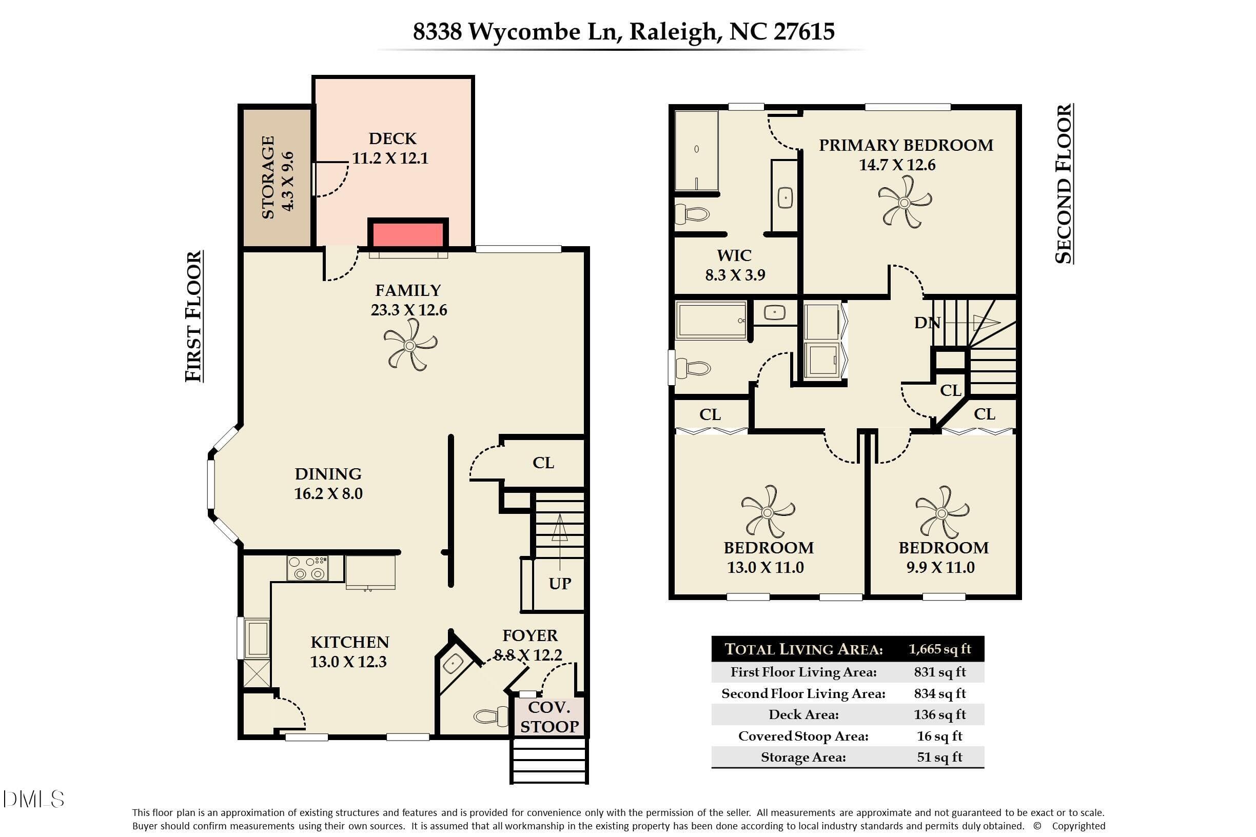 Floor Plan - MLS Photos (5) - 8338 Wycombe Lane, Raleigh, NC 27615, Raleigh