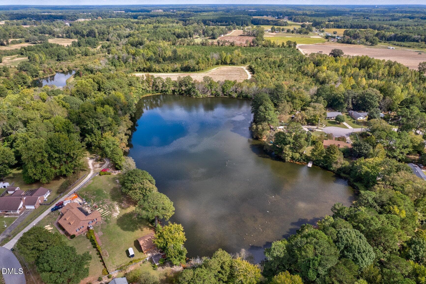 Aerial Windsor Lake - 4719 Lakeview Road, Elm City, NC 27822