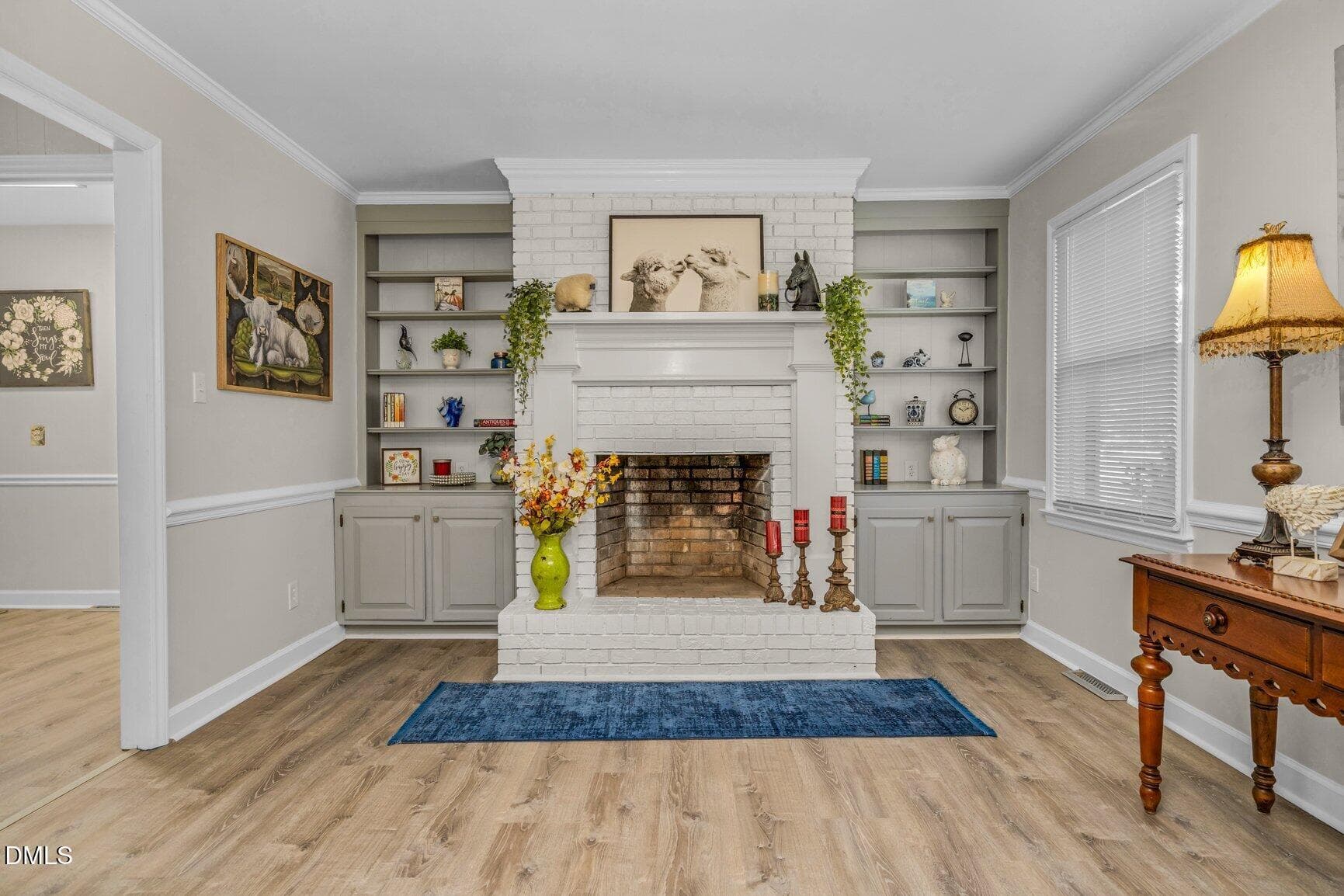 Built In and Brick Fireplace - 4719 Lakeview Road, Elm City, NC 27822