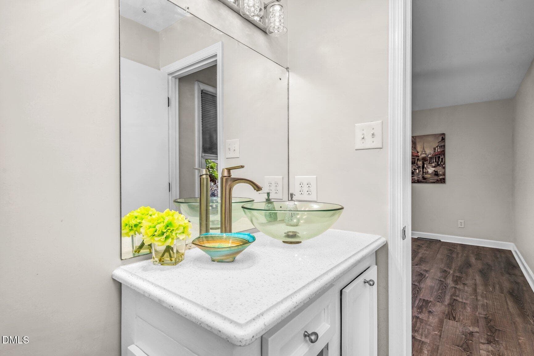 Primary Bath Vanity with Granite - 4719 Lakeview Road, Elm City, NC 27822