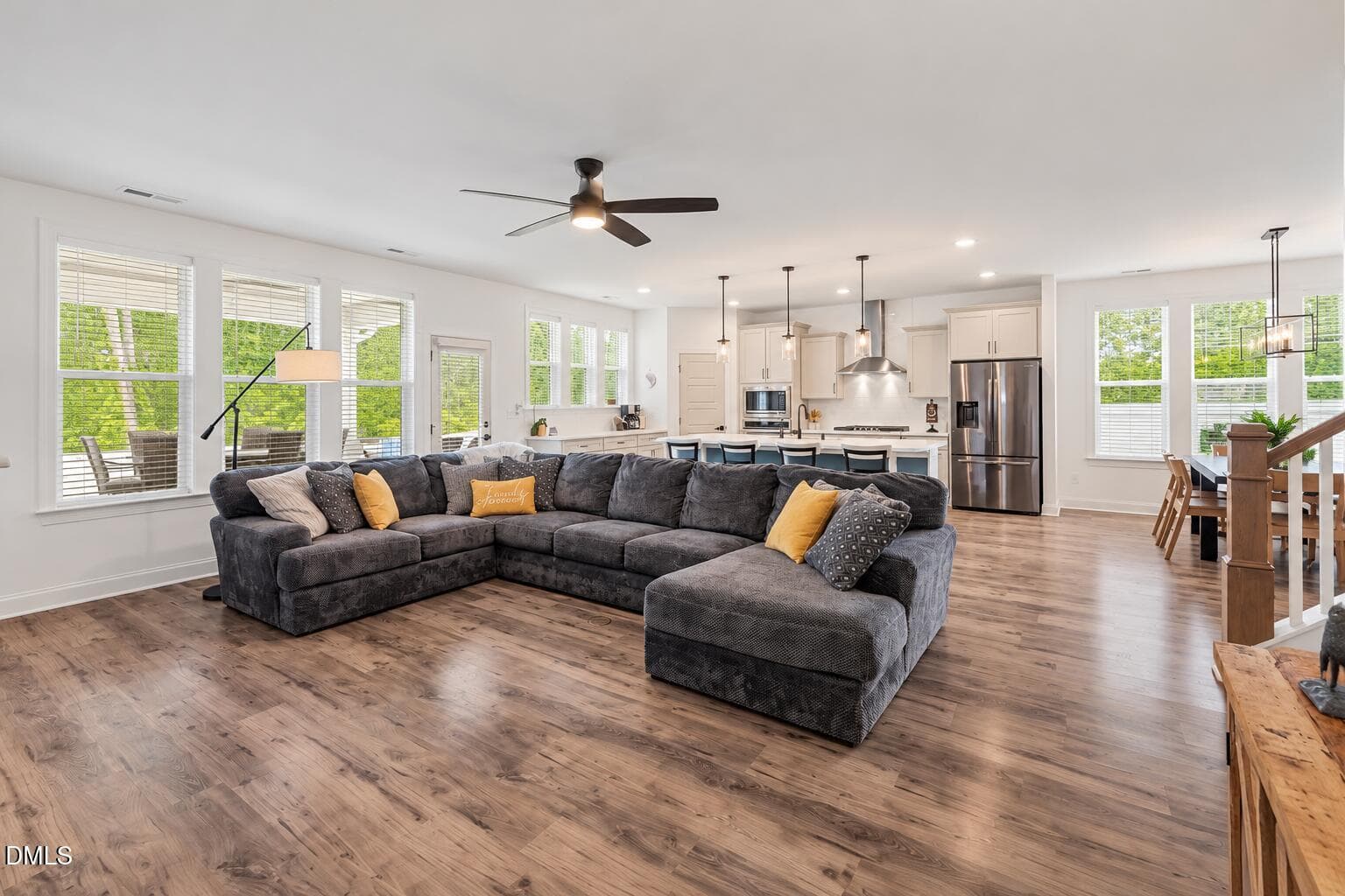 Open feel living/dining/entertaining - 9013 Dupree Meadow Drive, Angier, NC 27501, Angier