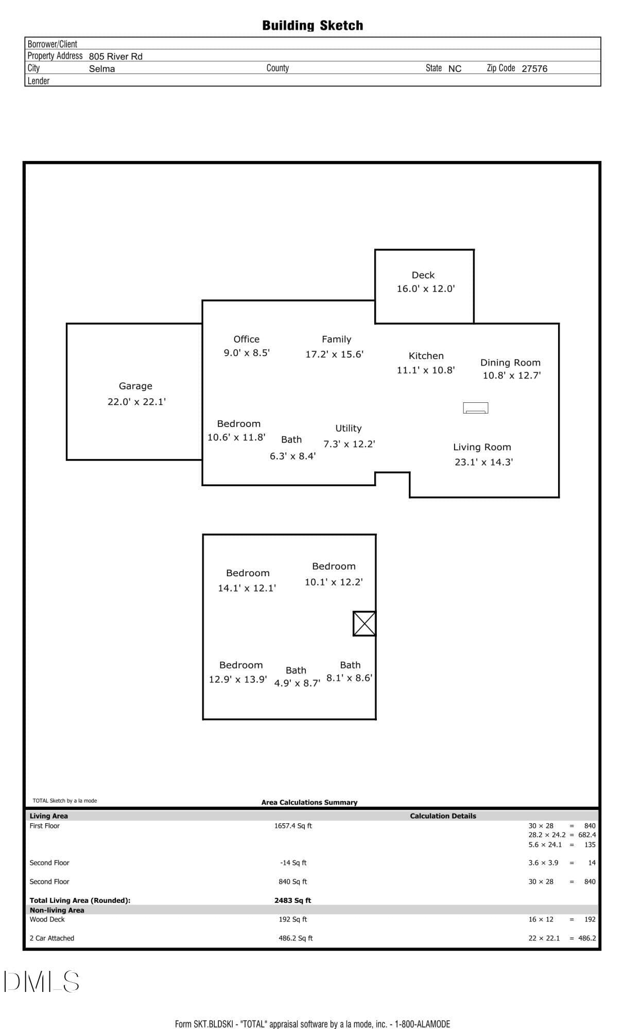 Floor Plan - 805 River Rd, Selma, NC 275 - 805 River Road, Selma, NC 27576, Selma