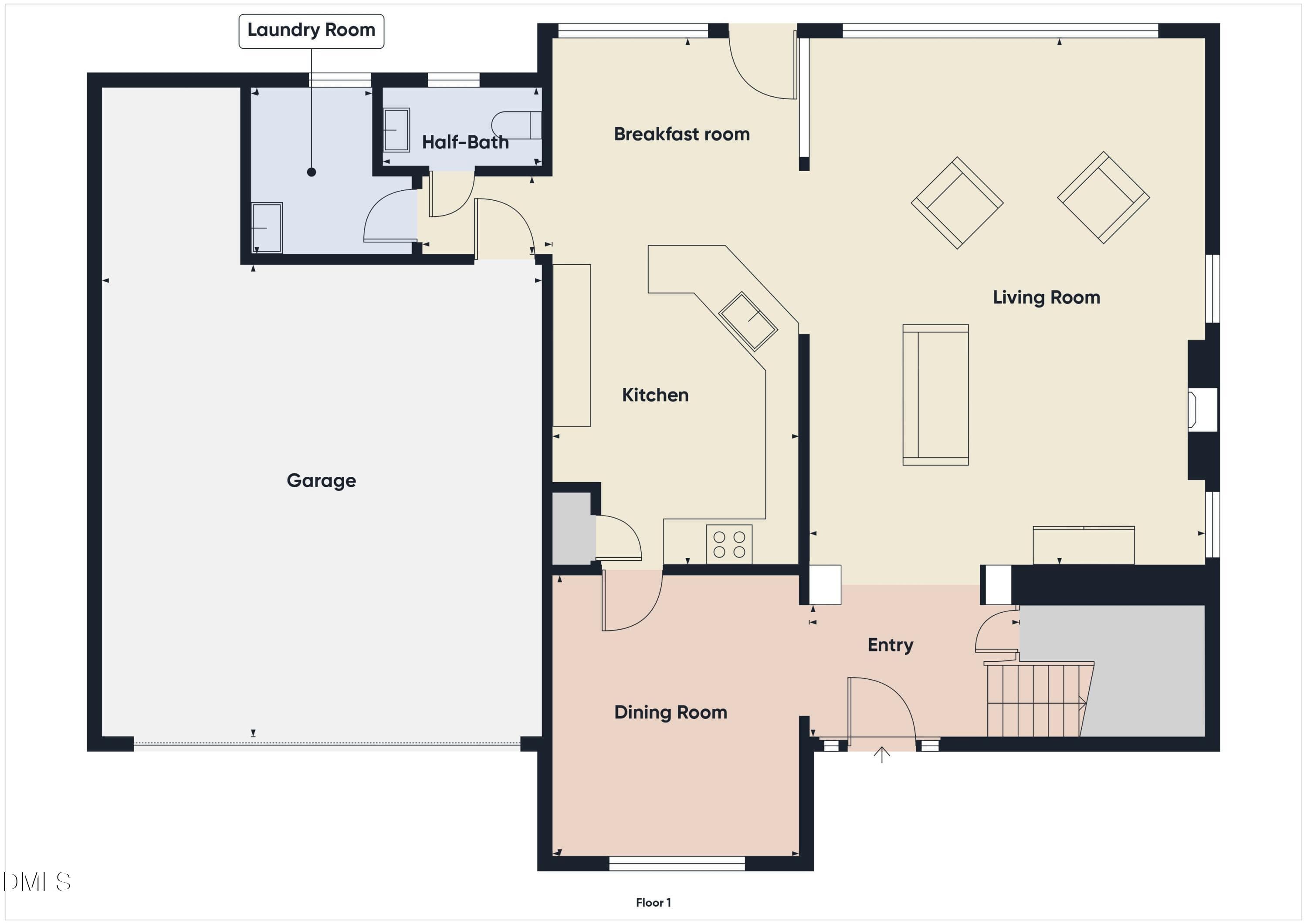 Floor plan 1 - 319 County Seat Drive, Hillsborough, NC 27278, Hillsborough