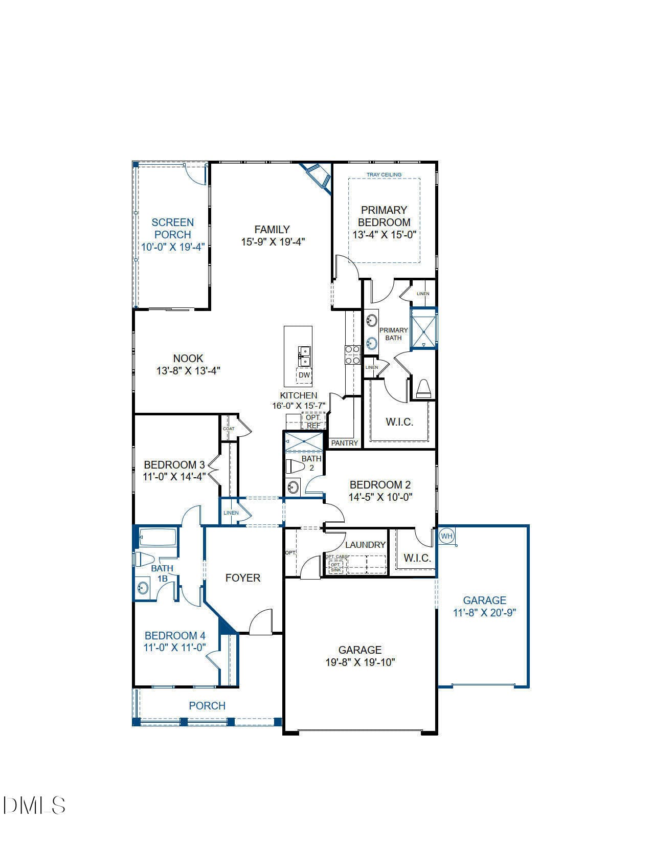 Buckley Floor Plan - 445 Heidi May Way, Carthage, NC 28327, Carthage