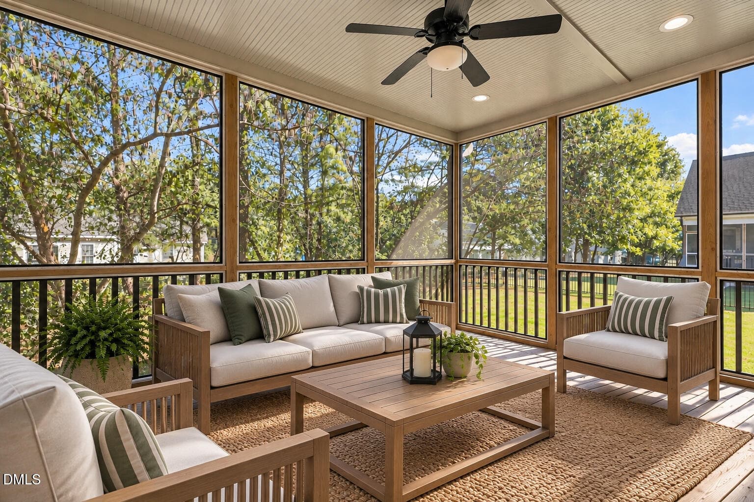 bright_staged_screened_porch - 224 Lambert Lane, Fuquay Varina, NC 27526