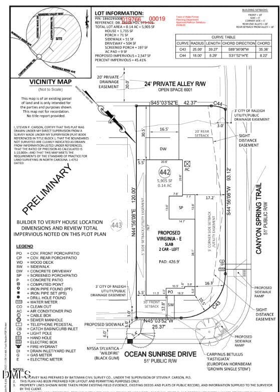 plat map 2900 Ocean Sunrise - 2900 Ocean Sunrise Drive, Wake Forest, NC 27587, Wake Forest