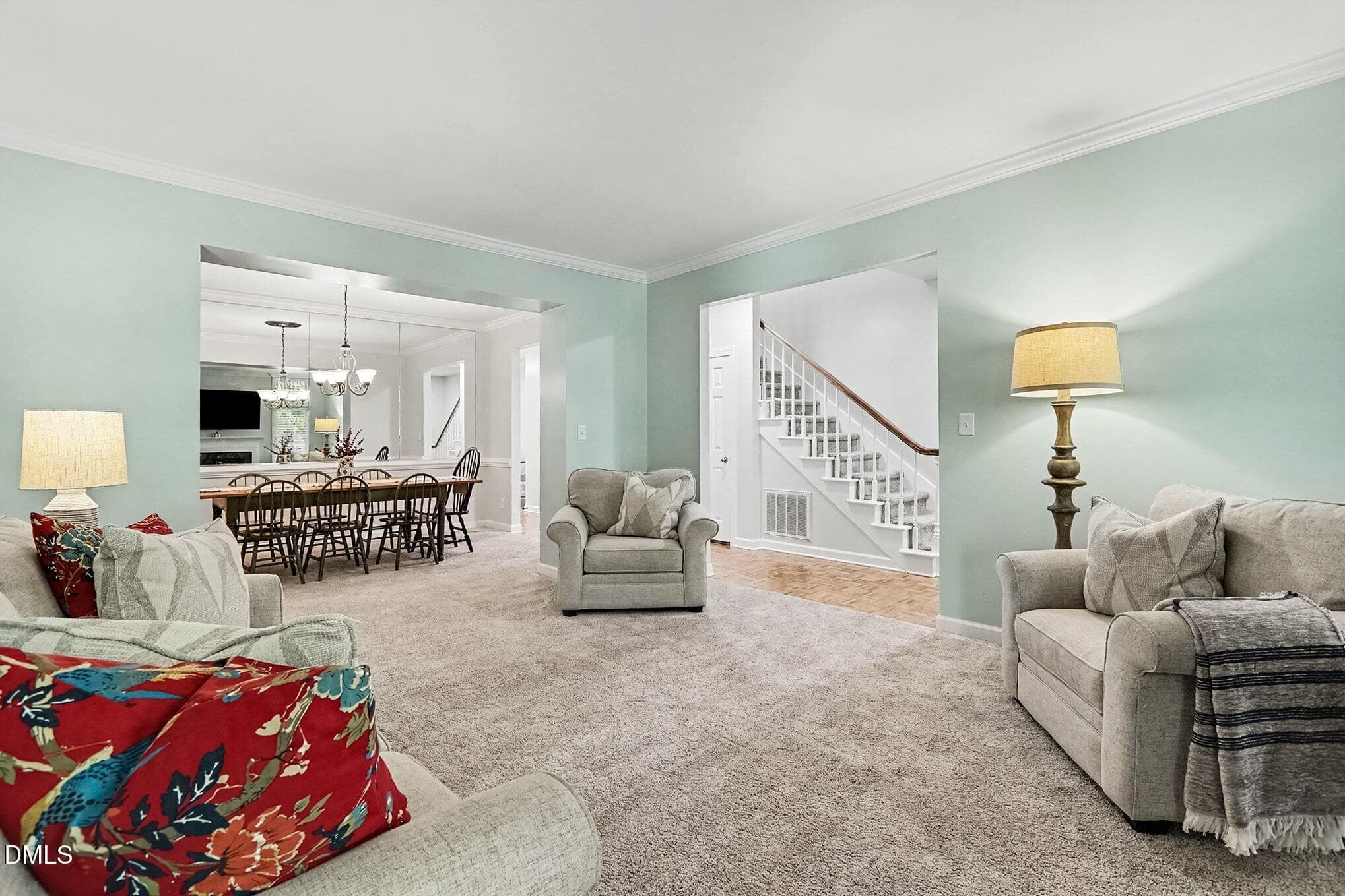 LIVING ROOM & DINING ROOM - 308 Baneberry Close, Pittsboro, NC 27312, Pittsboro
